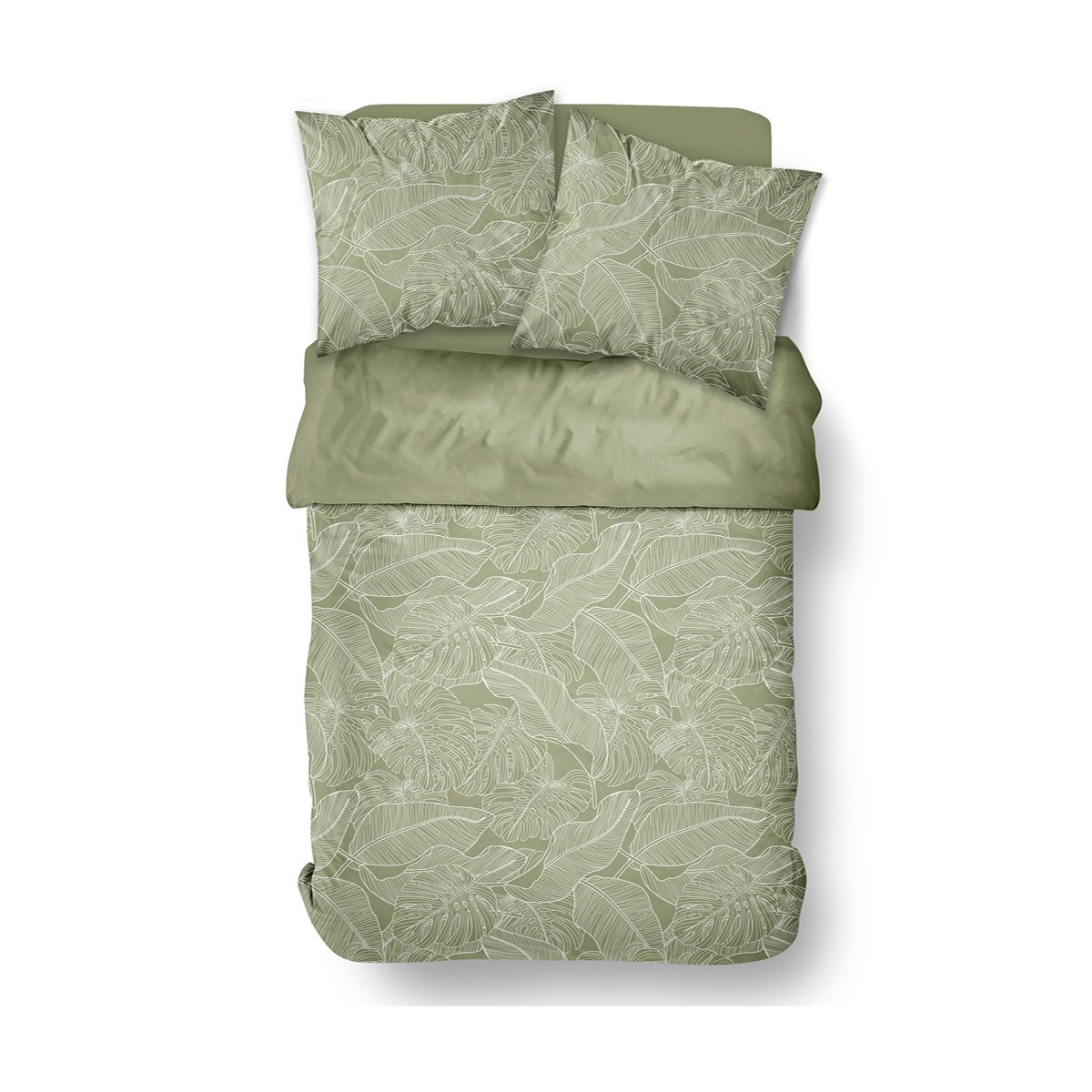 Printed cotton bed set TODAY LINGE DE MAISON Green