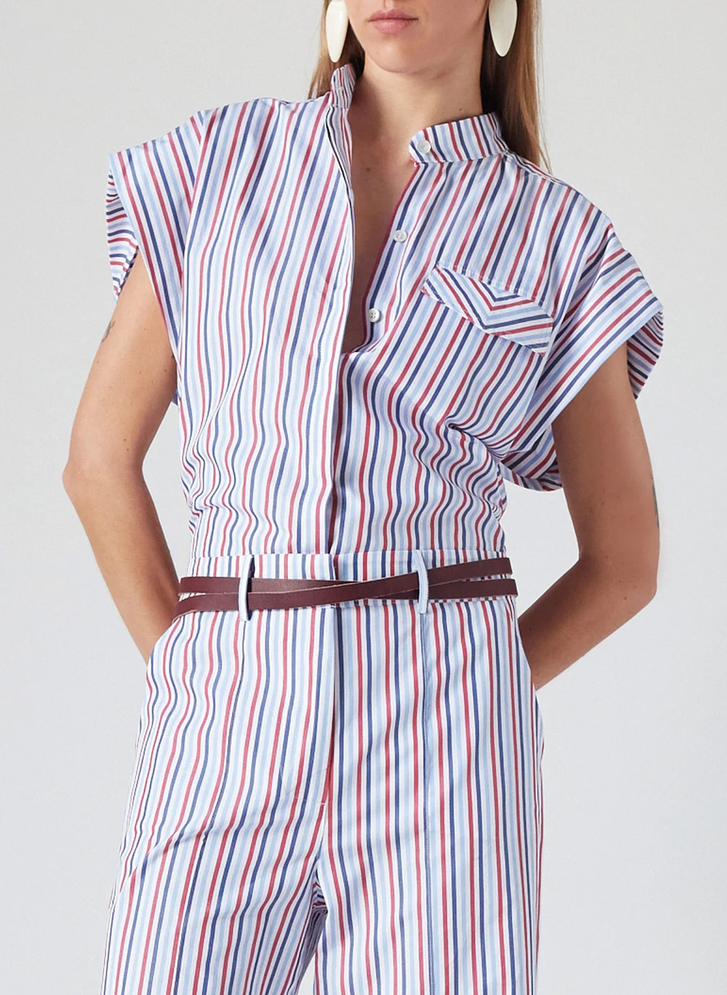 Short-sleeved striped shirt THE LABEL EDITION