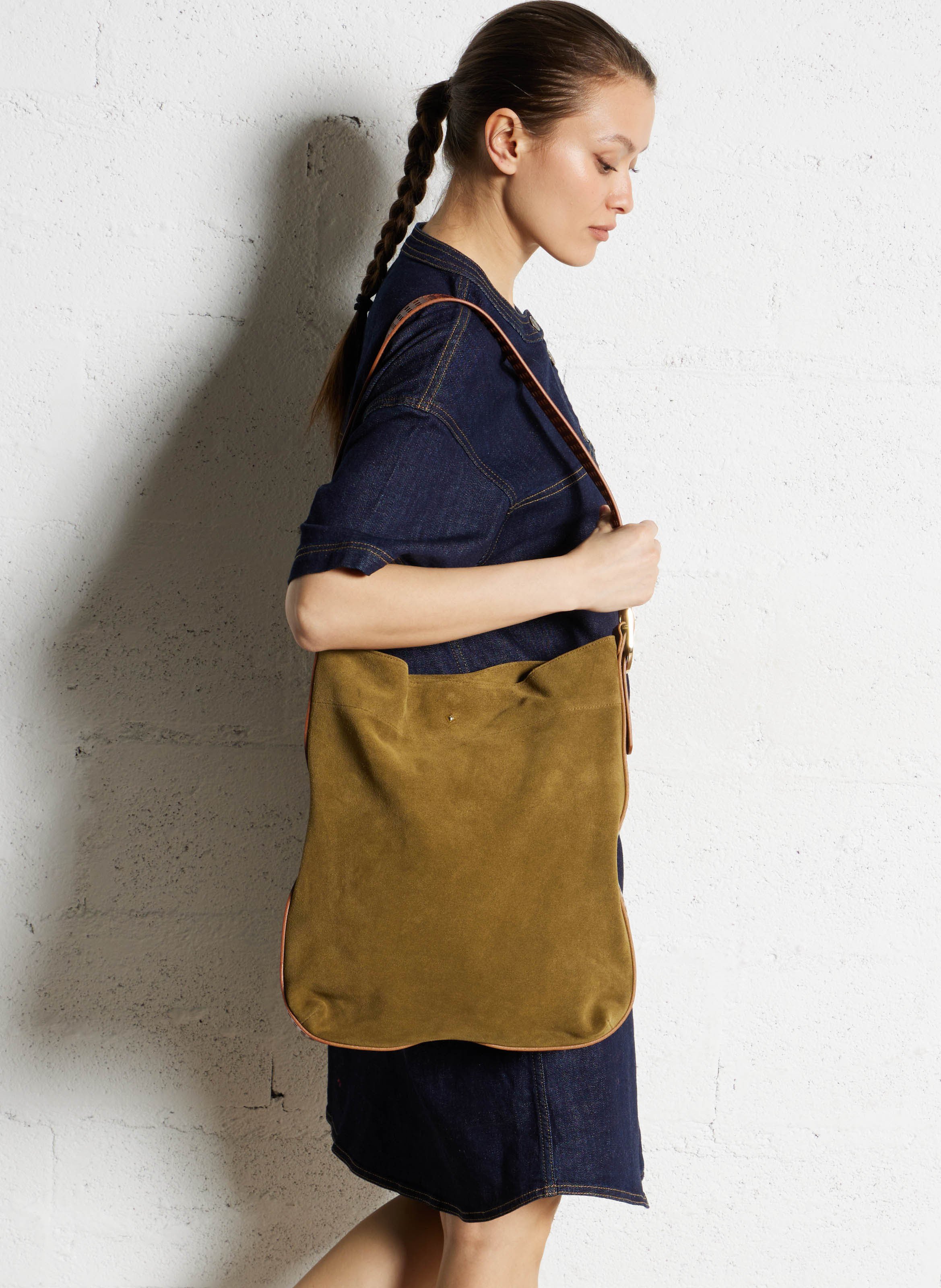 Leder-Umhängetasche HERBERT FRERE SOEUR Braun