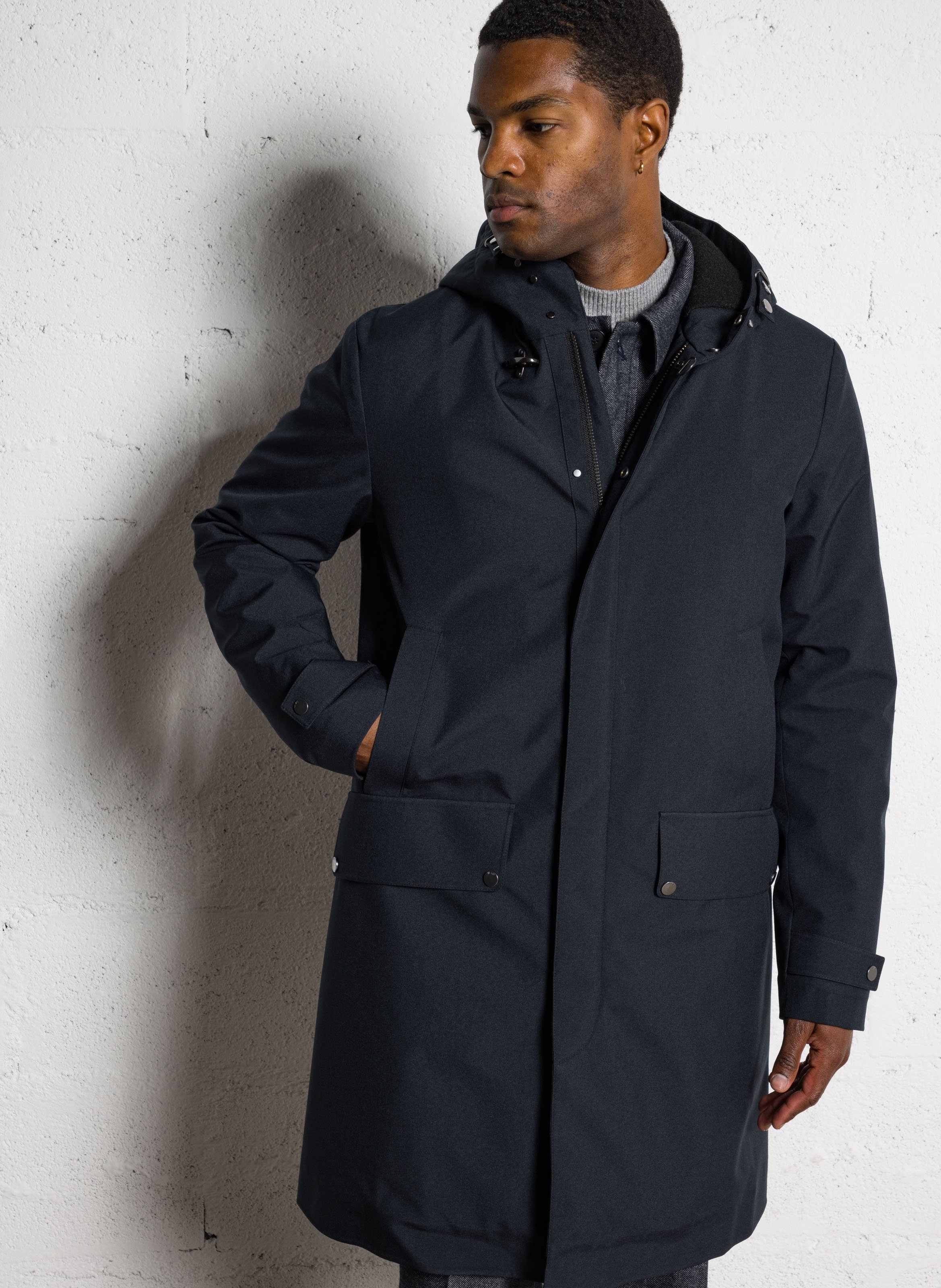 Parka mit Stehkragen, wasserdicht IKKS Blau