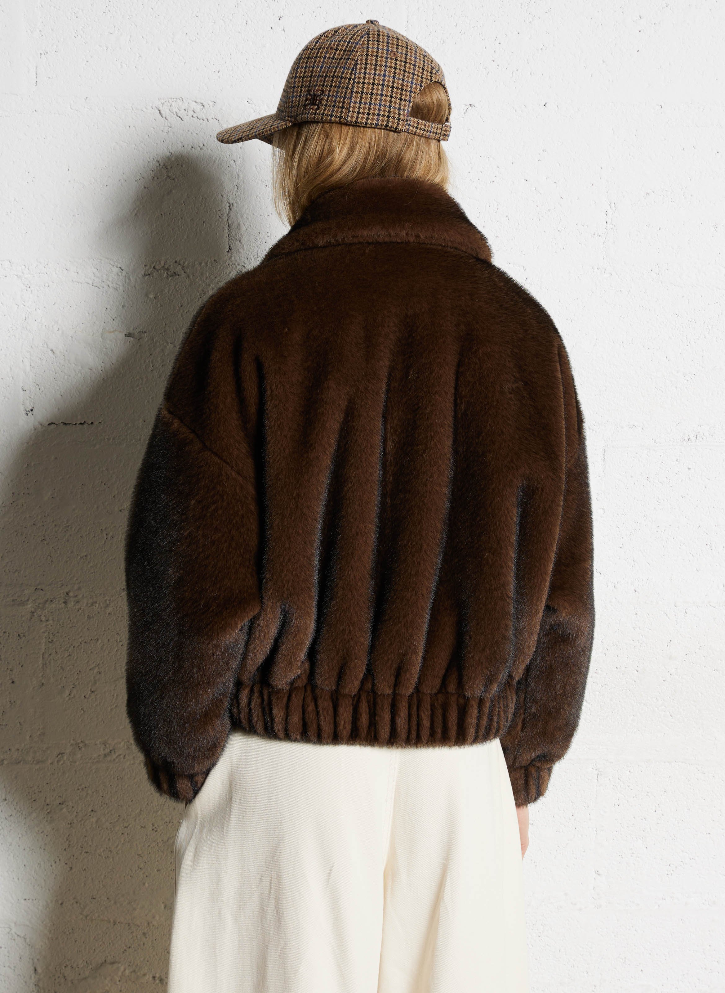 Veste oversize col classique SUNCOO Marron