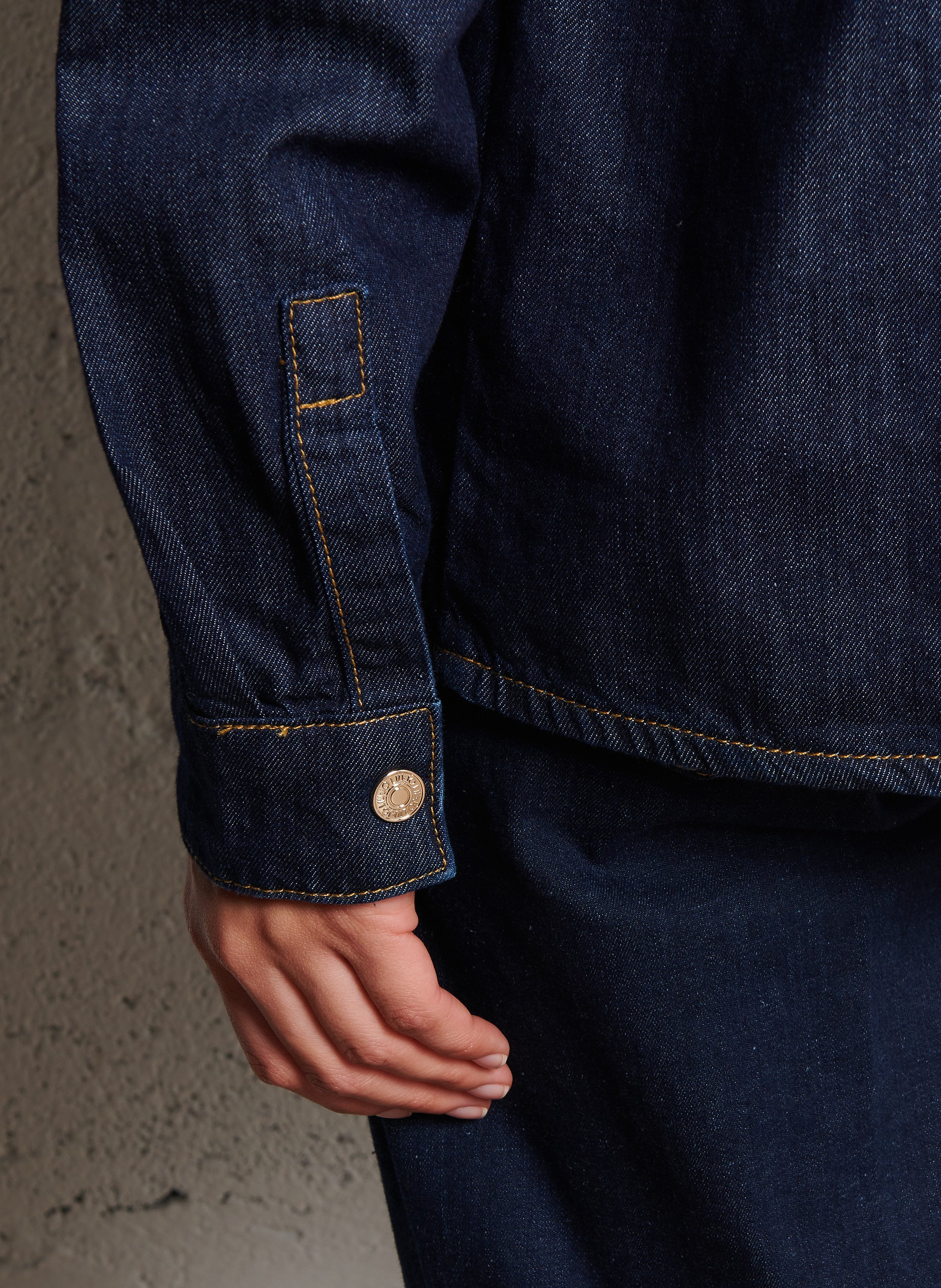 Veste col classique en denim coton LIU JO Bleu
