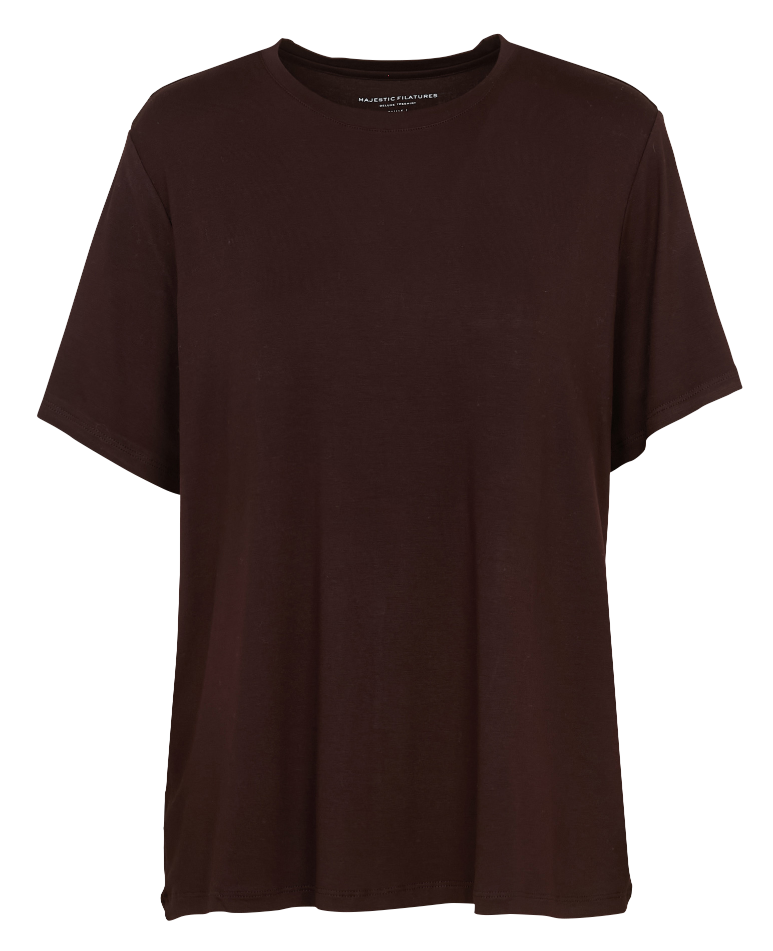 Tee-shirt oversize col rond  MAJESTIC FILATURES Prune
