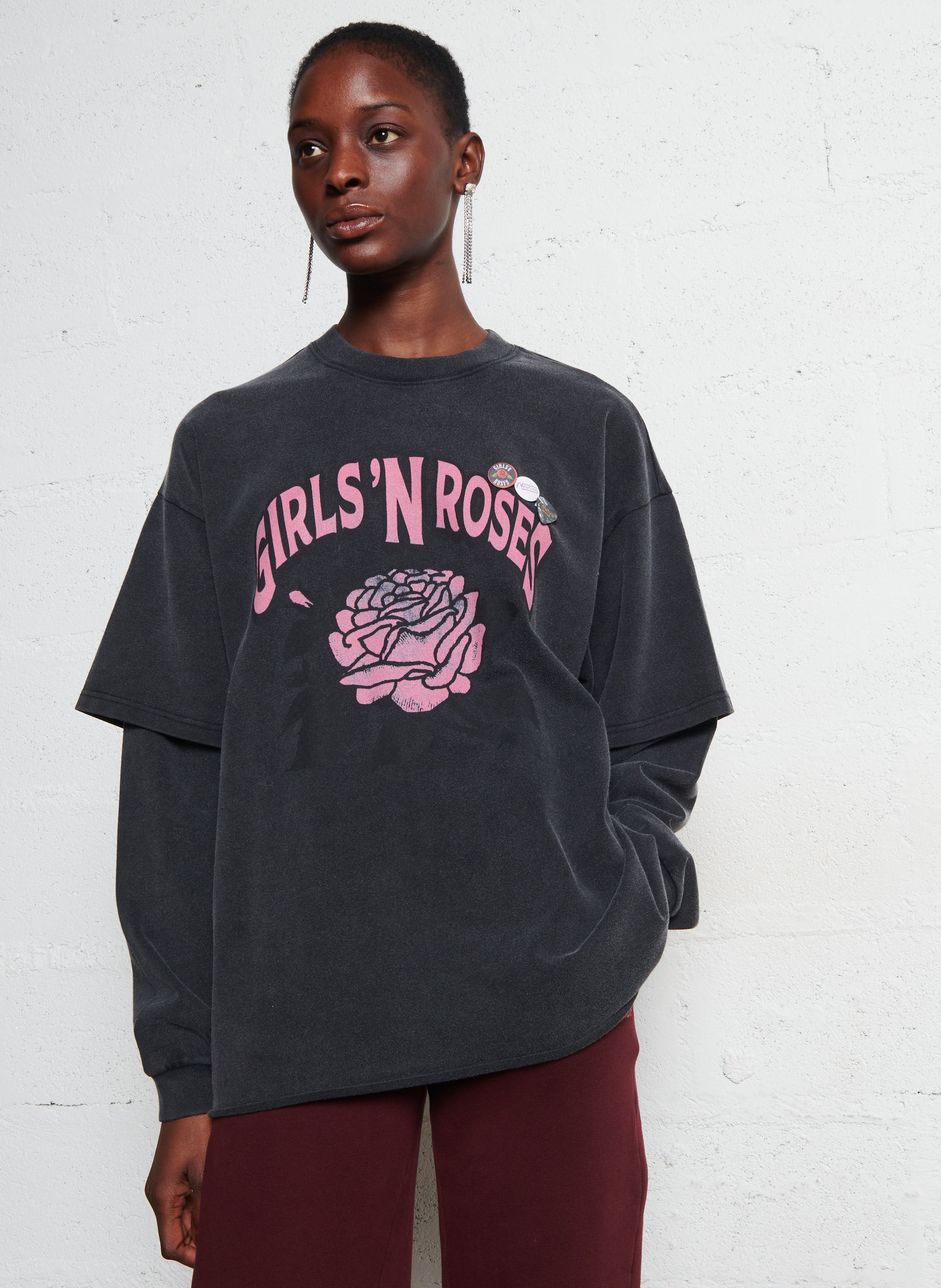 Sweat col rond en coton NEWTONE Gris