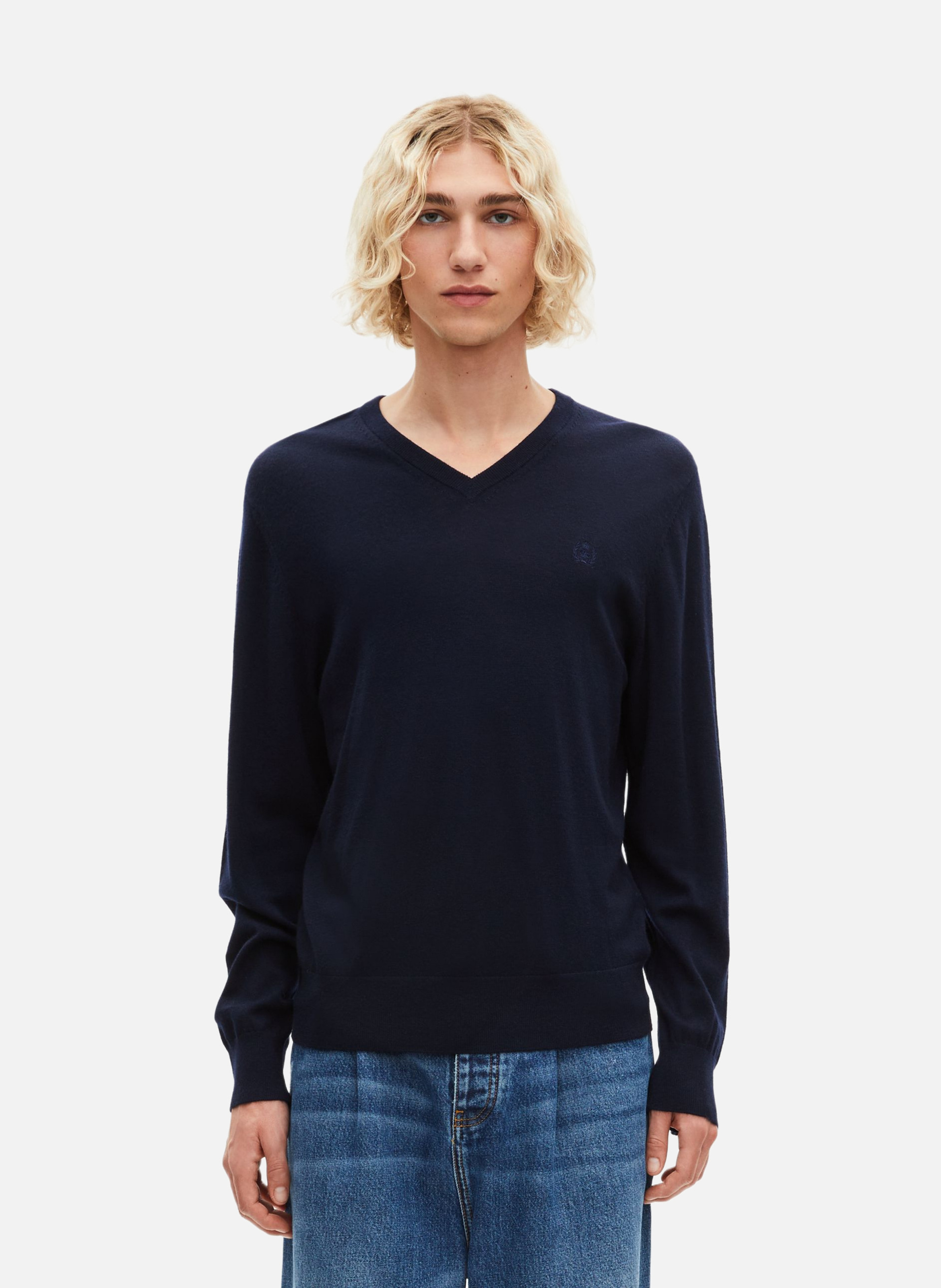 Pull col v en laine mérinos THE KOOPLES