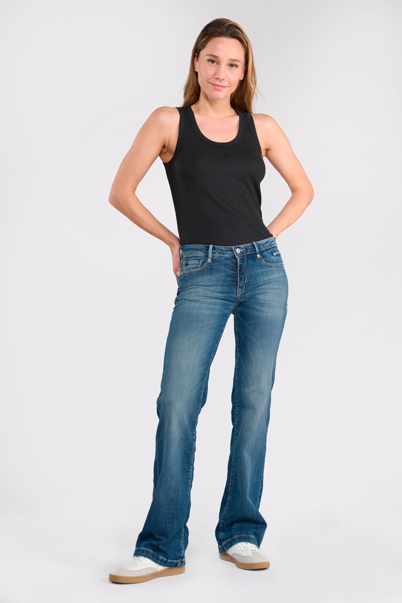 Flare jeans, length 34 LE TEMPS DES CERISES Blue