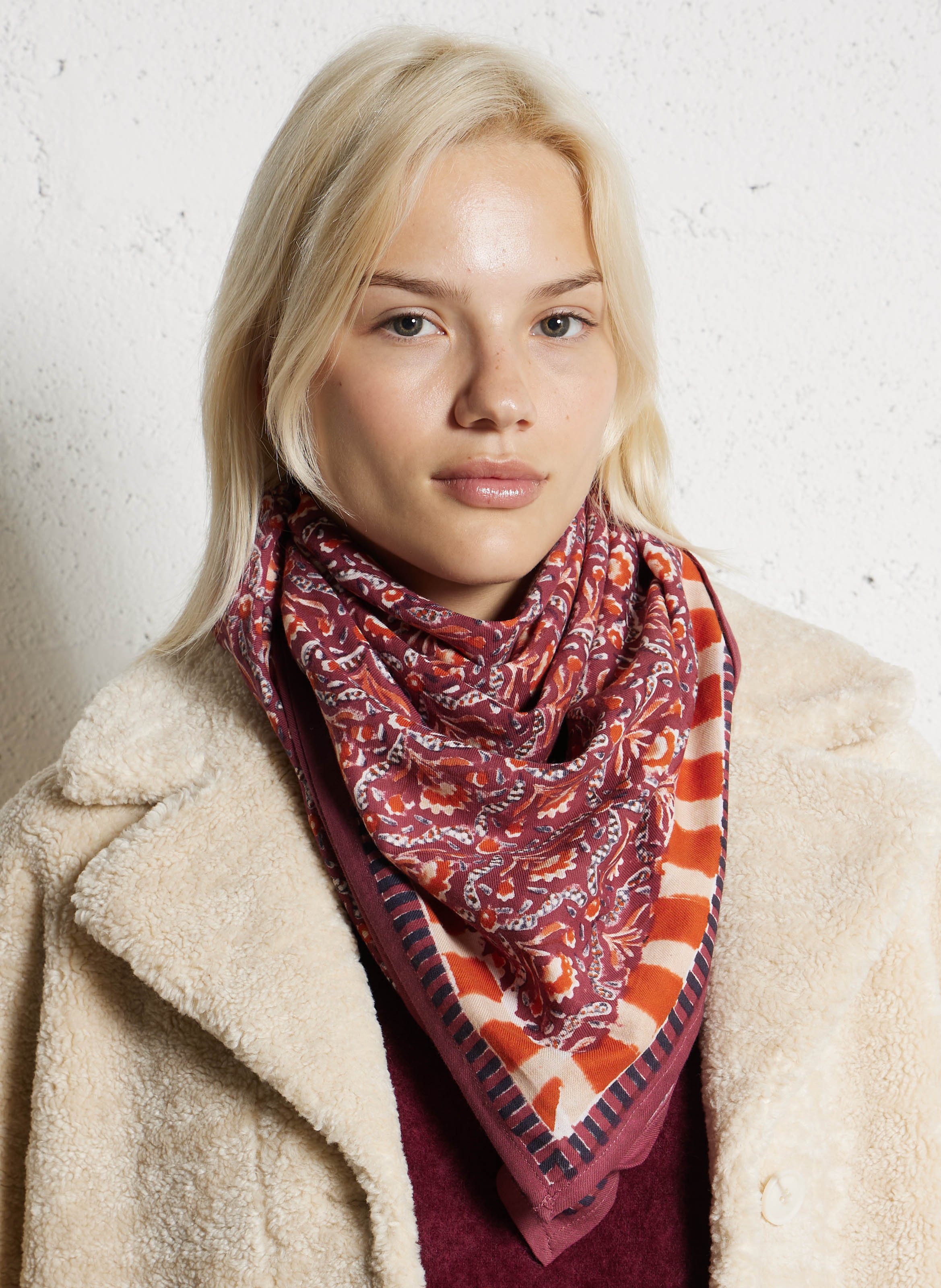 Foulard en coton APACHES COLLECTIONS Rouge