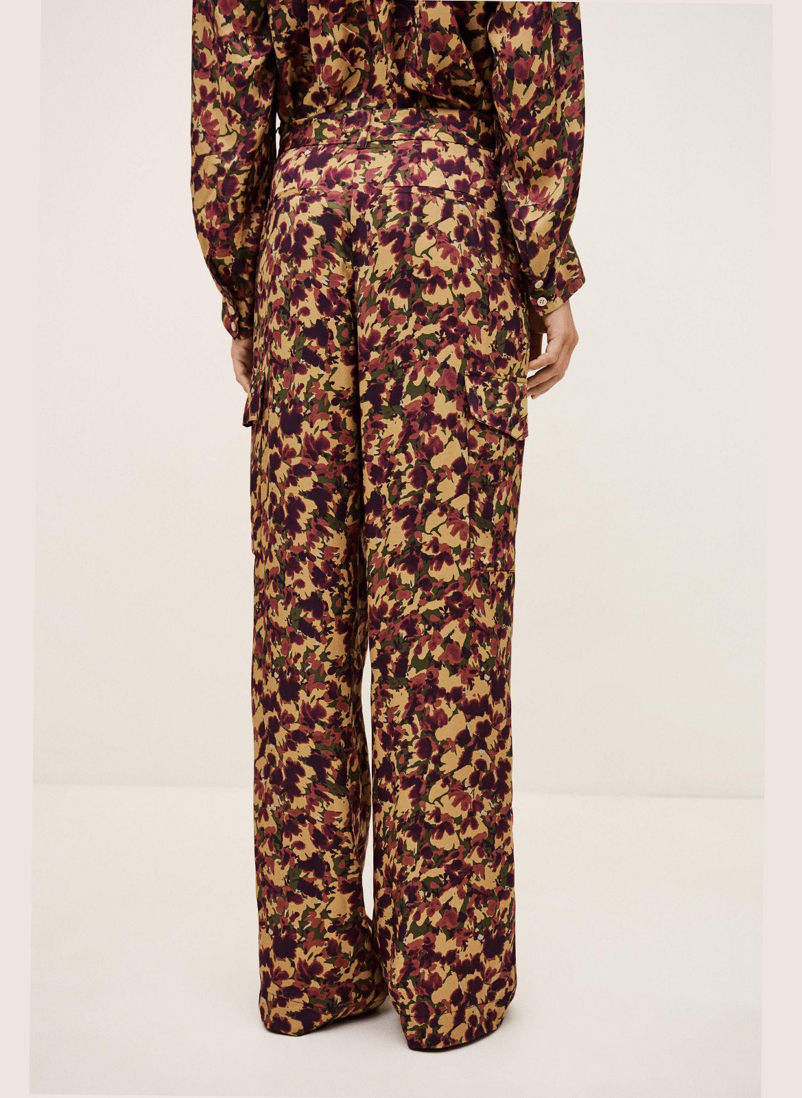 Pantalon droit imprimé BA&SH Orange