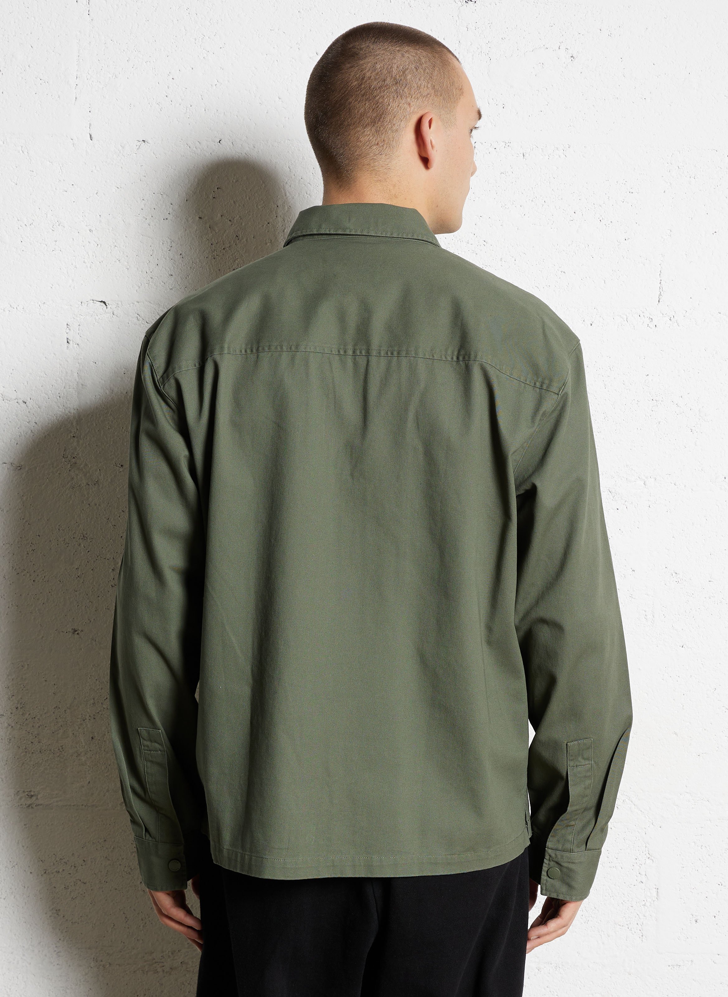 Veste col classique en coton bio FARAH Vert