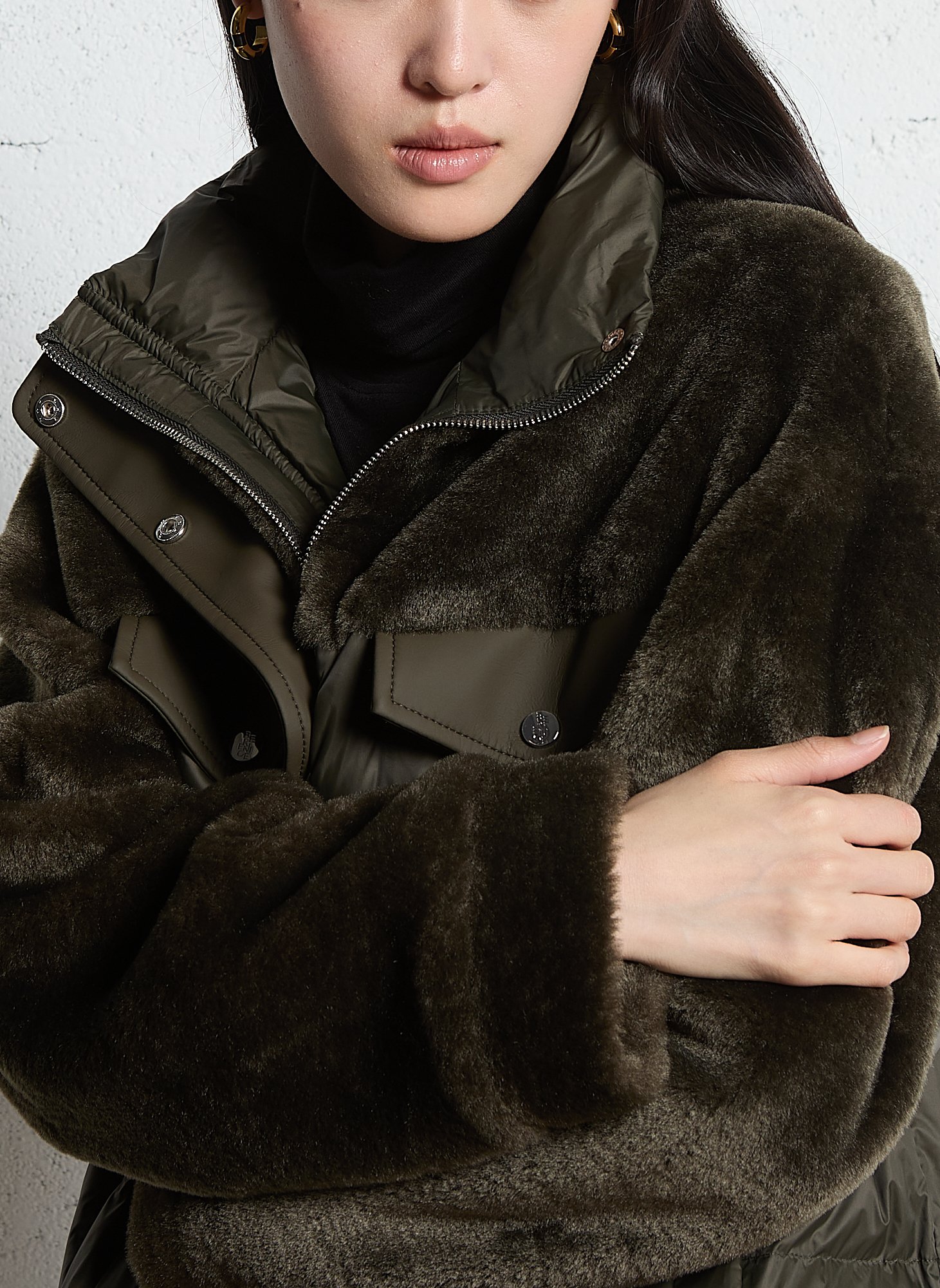 Jas met opstaande kraag BERENICE Kaki