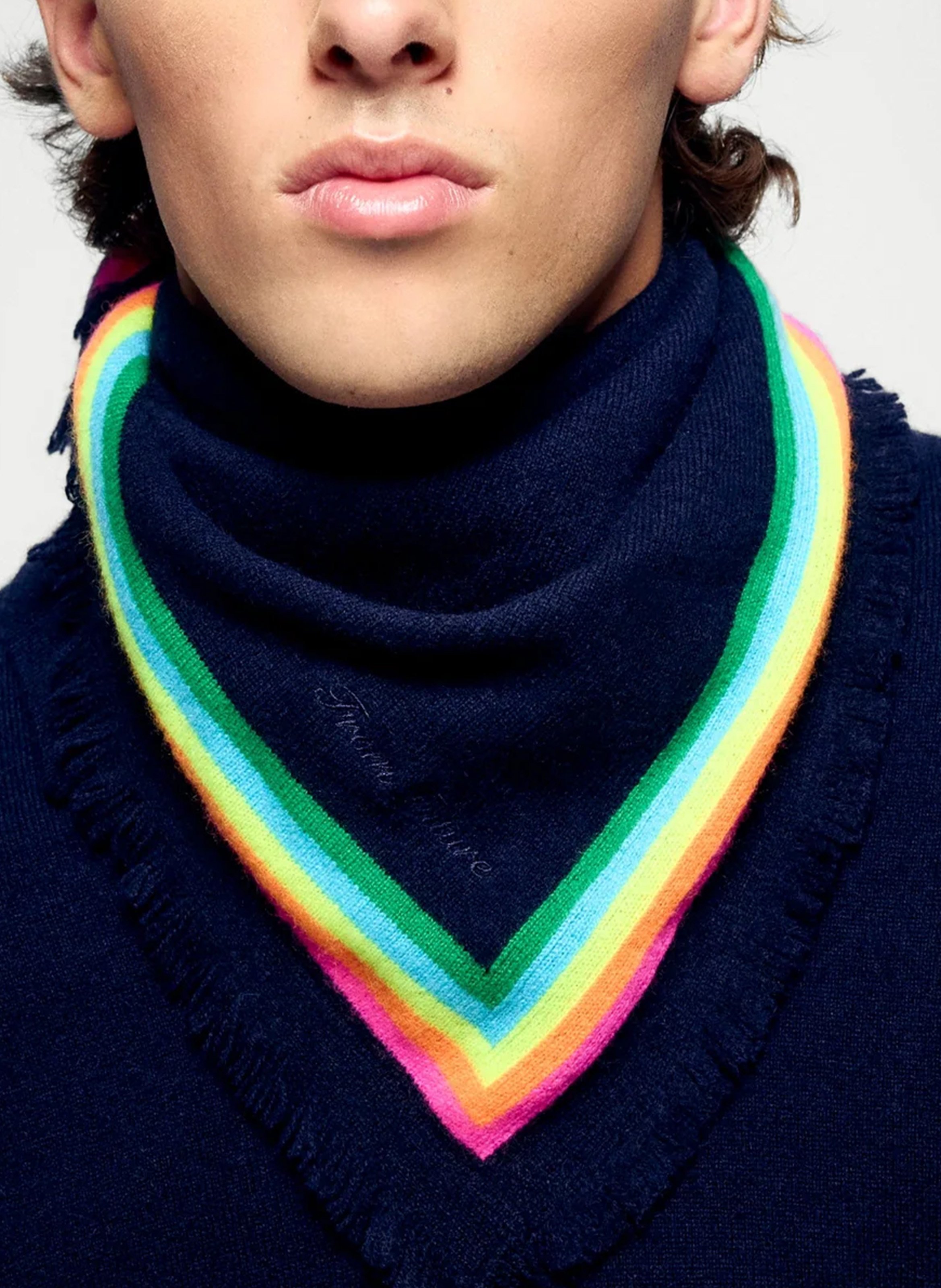 Foulard rayé en cachemire FROM FUTURE