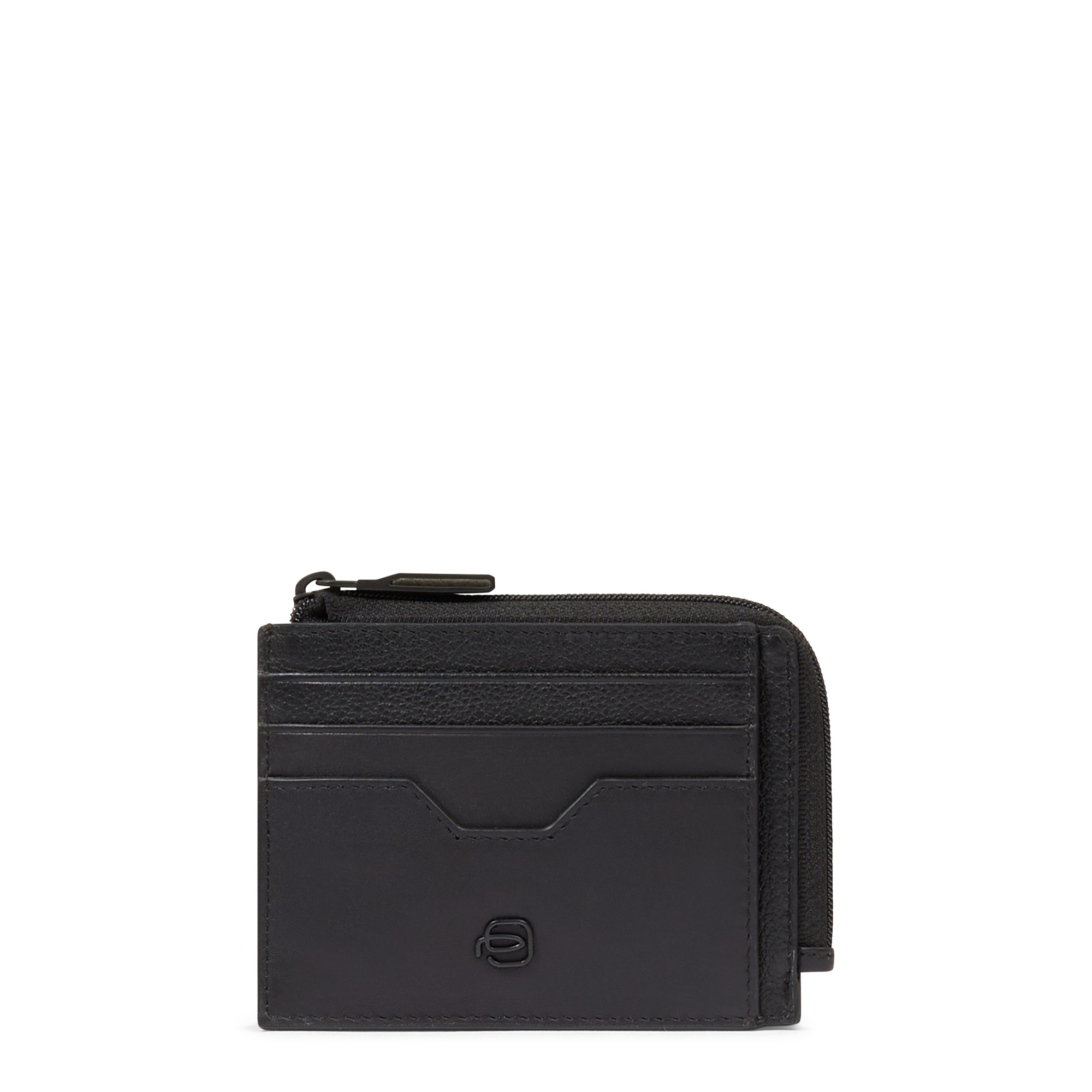 Leather coin purse PIQUADRO Black