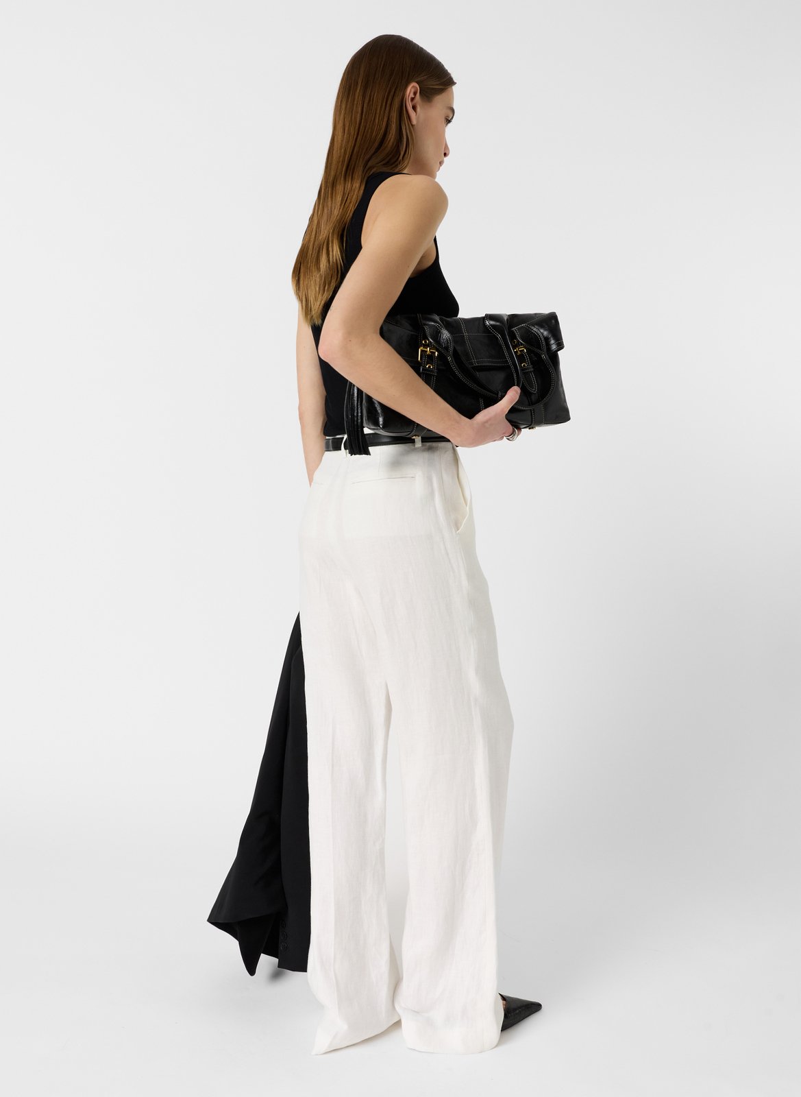 Pantalon large en lin GERARD DAREL Beige