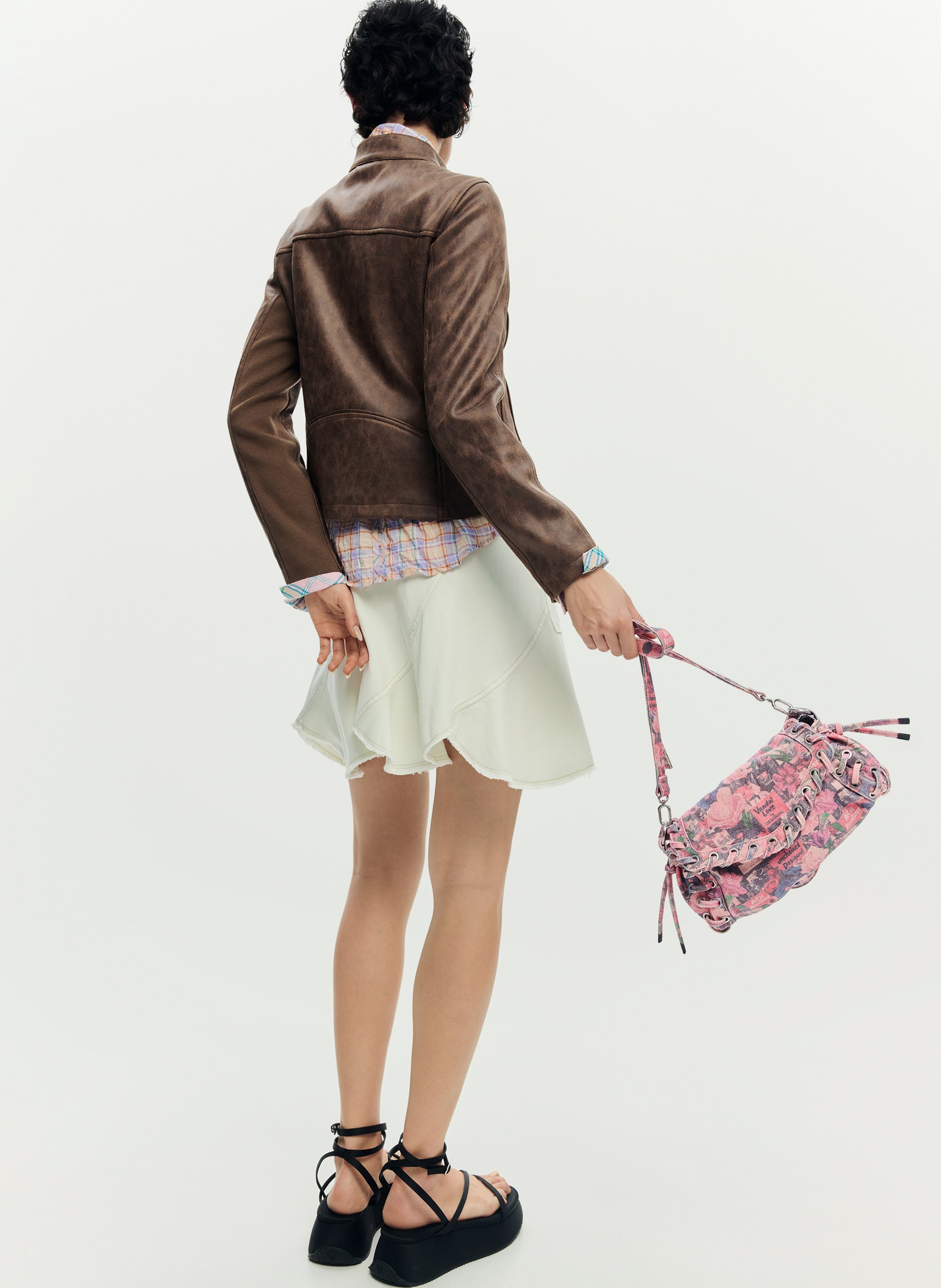 Sac porté épaule imprimé en coton DESIGUAL Multicolore