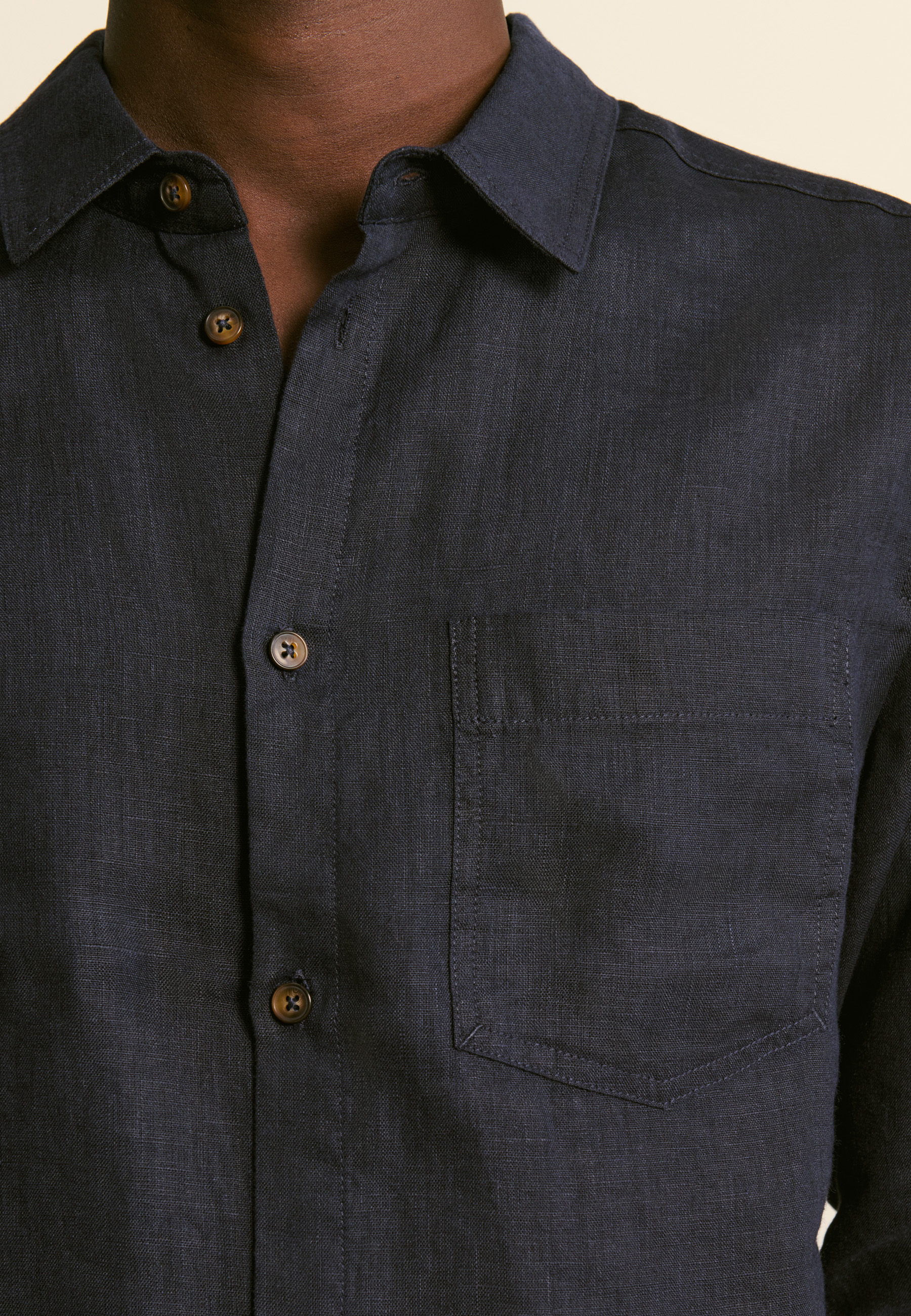 Chemise en lin MAISON MONTAGUT Bleu