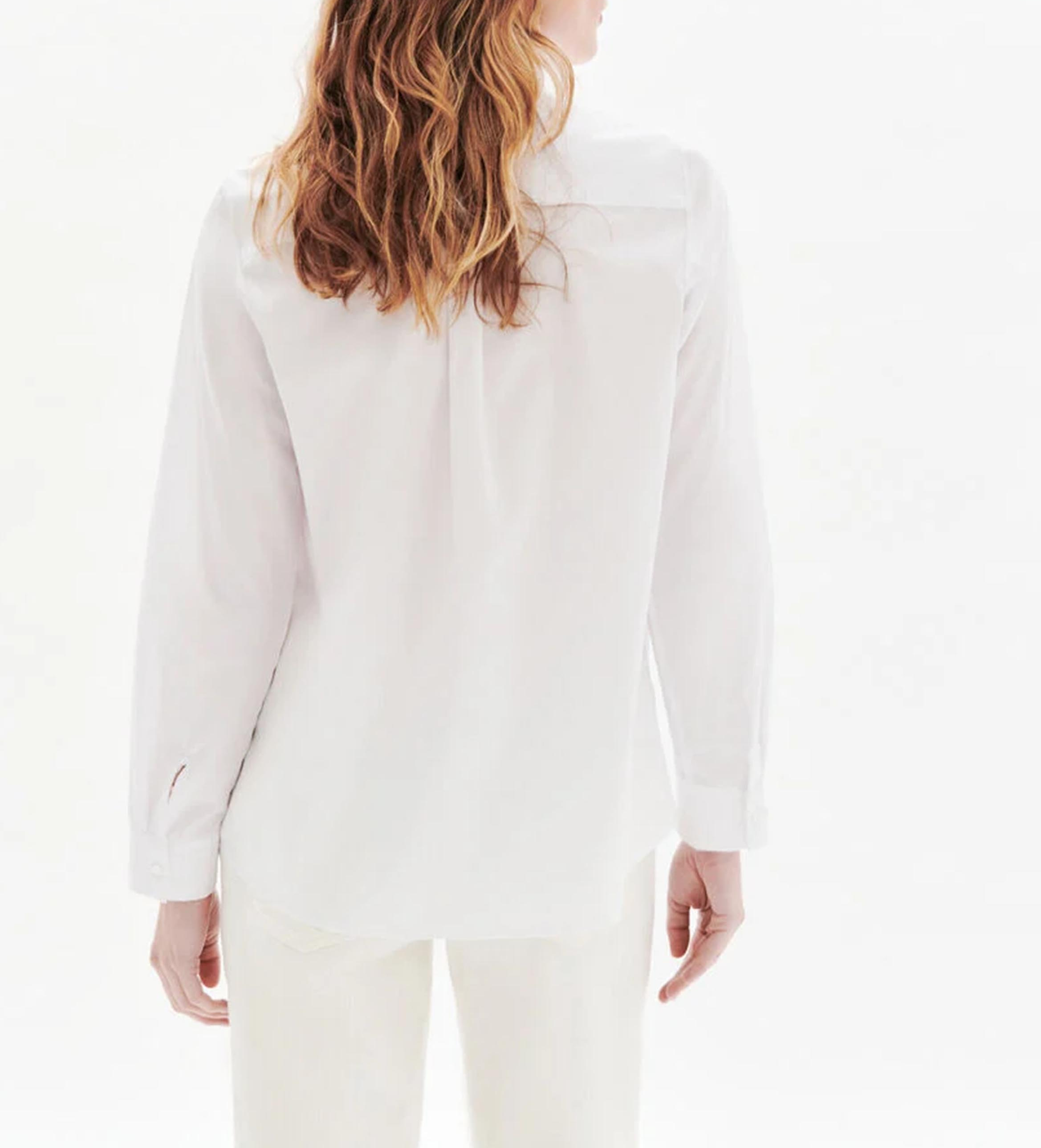 Chemise col classique en coton CAROLL Blanc