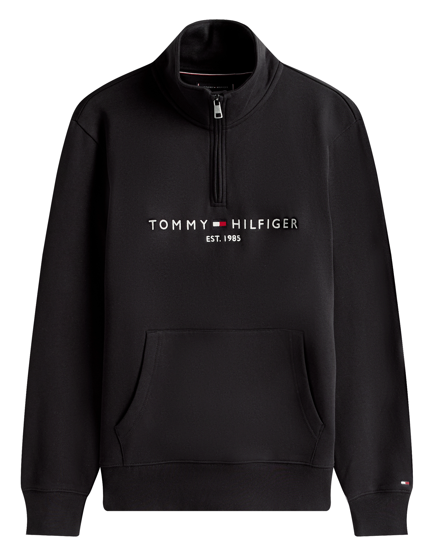 Sweat col montant droit sérigraphié TOMMY HILFIGER Noir