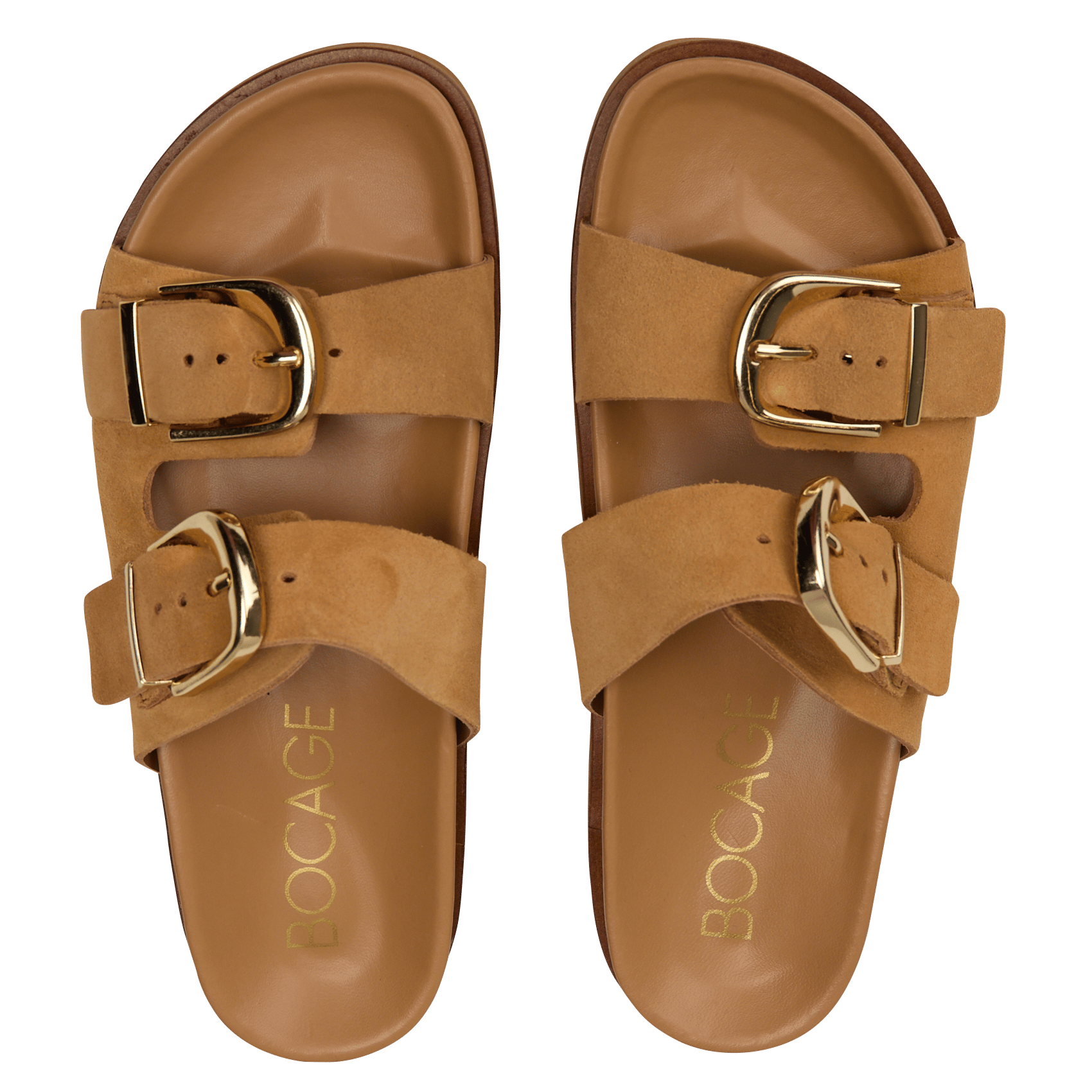 Mules aus Ziegenveloursleder BOCAGE Braun