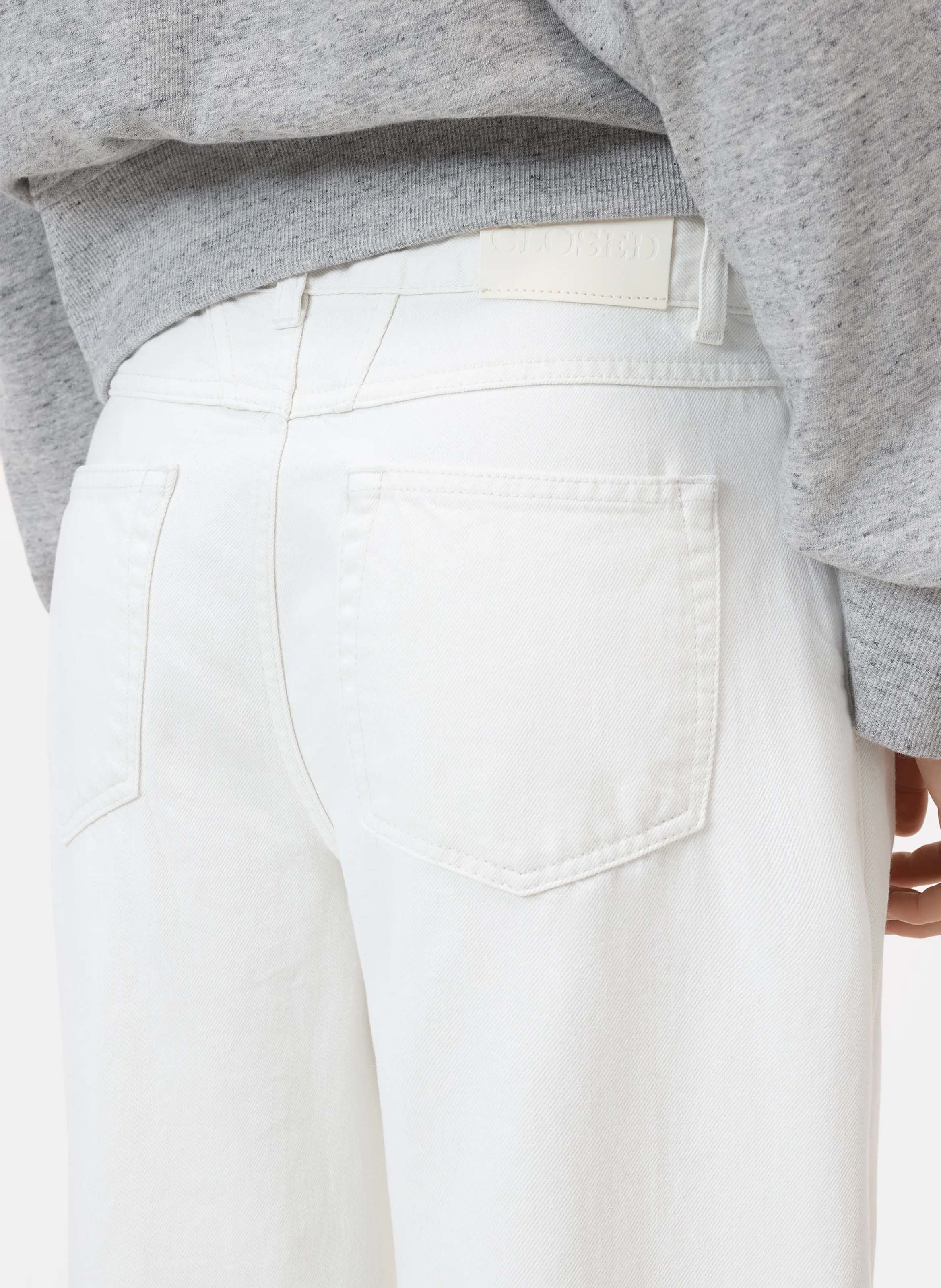 Wide-leg cotton jeans CLOSED Beige