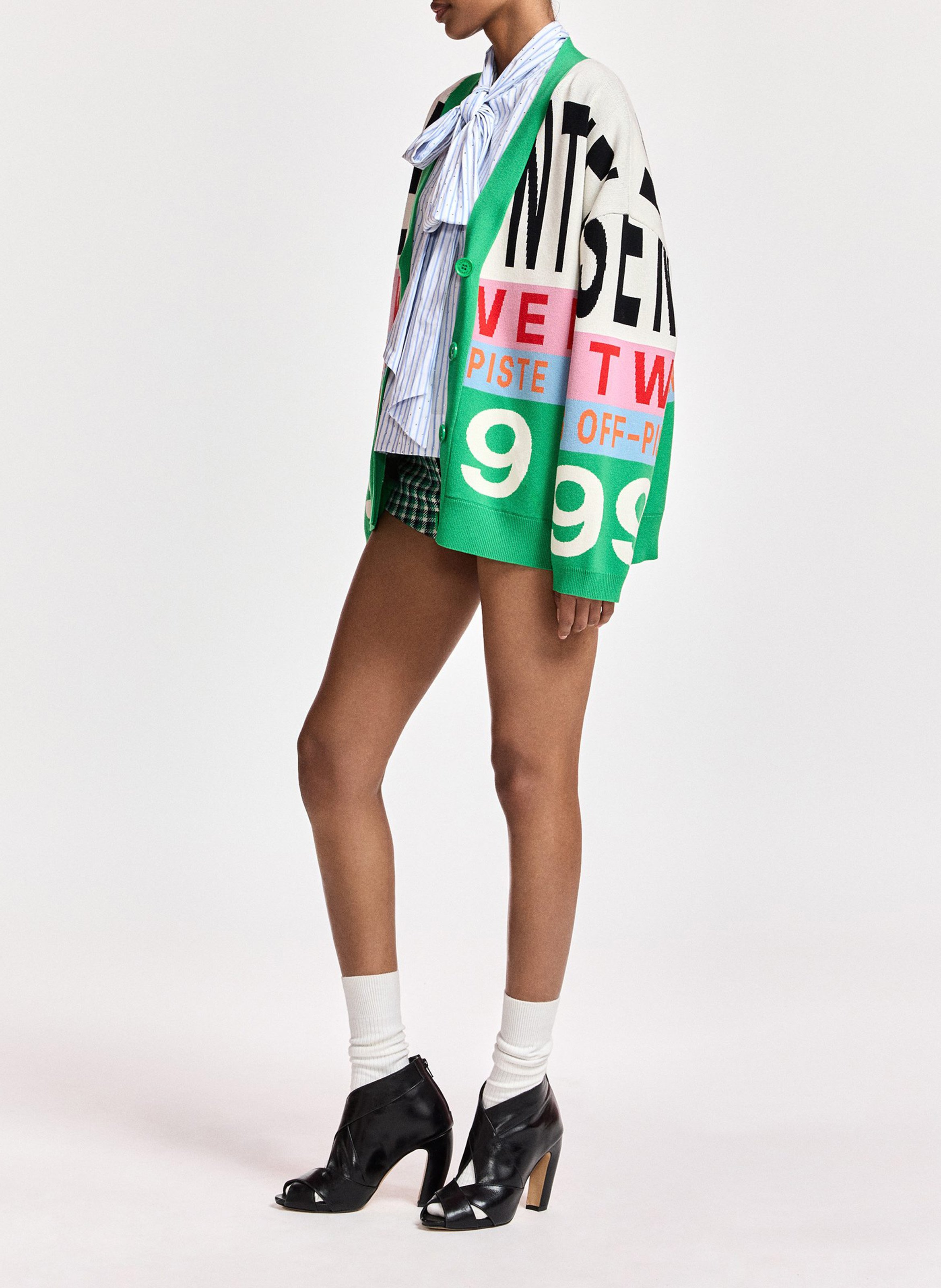 V-neck cardigan ESSENTIEL ANTWERP Green