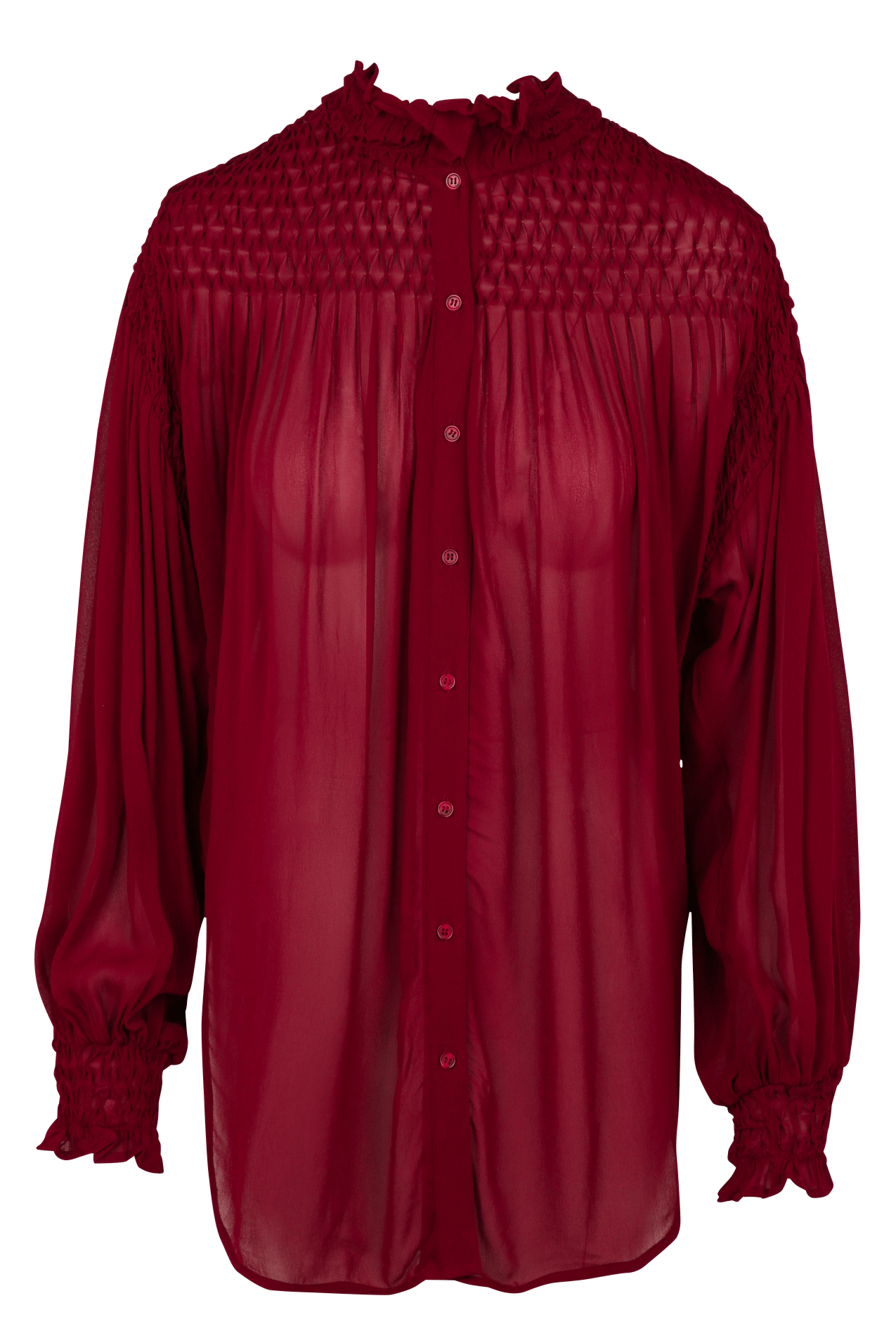 Losse lange blouse MES DEMOISELLES Rood