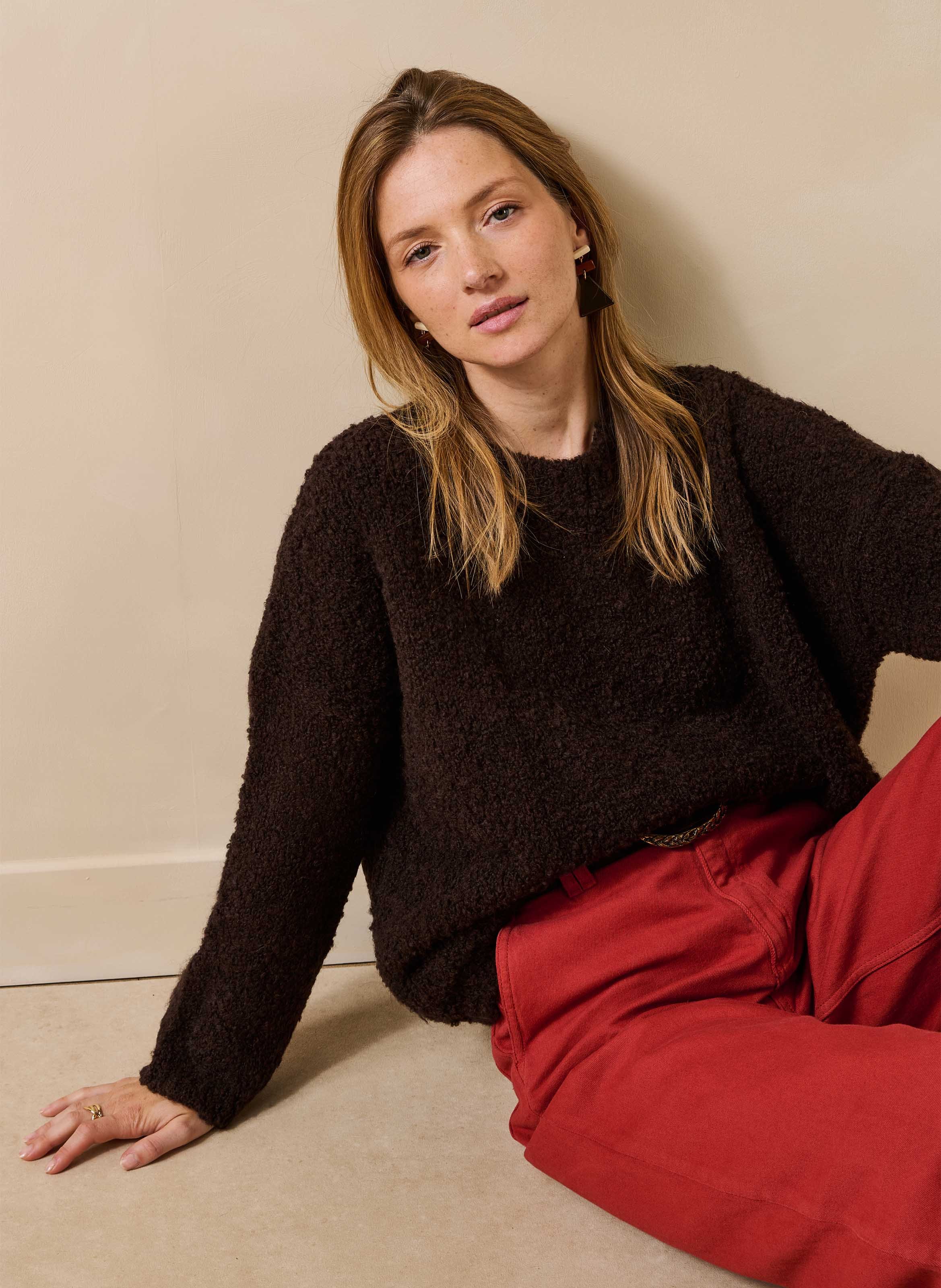 Pull oversize en laine mélangé LA FEE MARABOUTEE