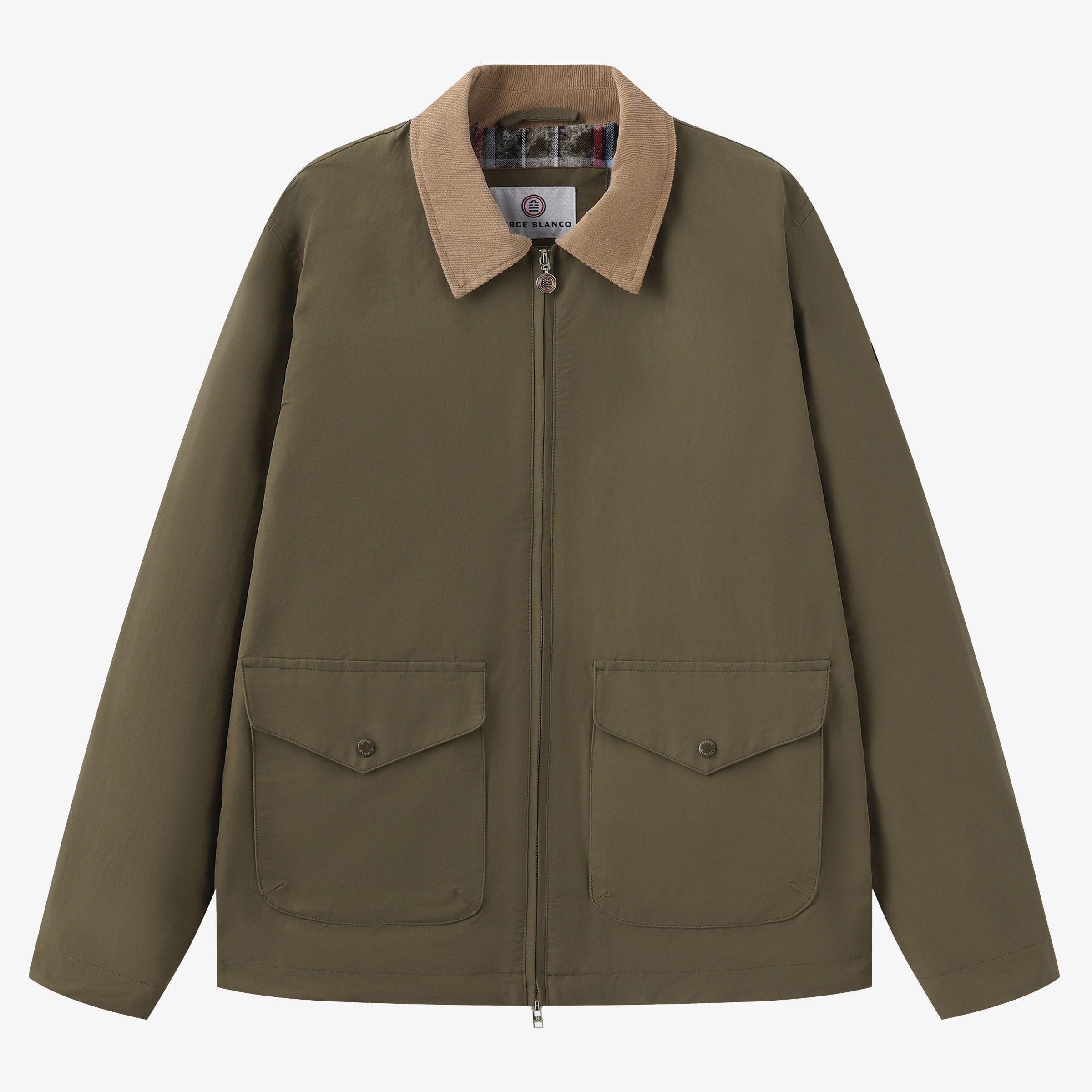 Blouson avec col contrastant SERGE BLANCO Kaki