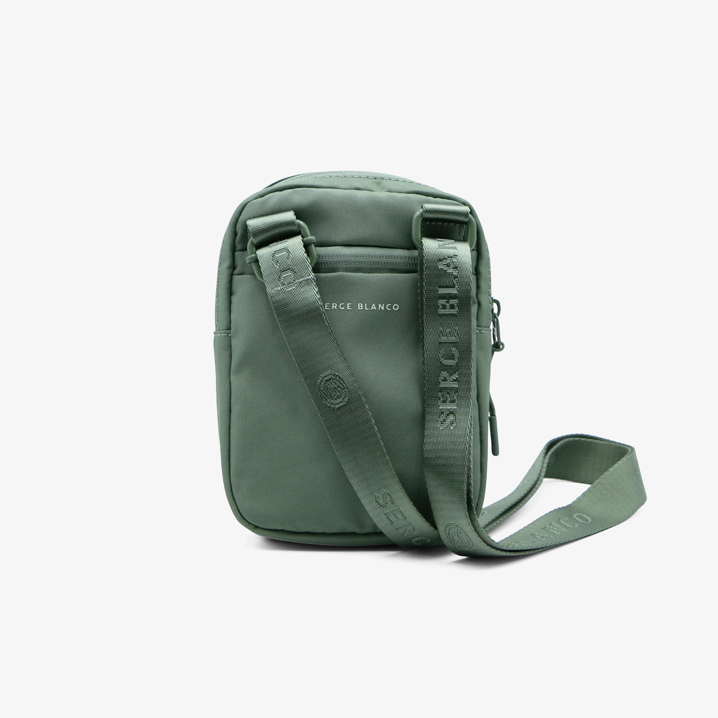 Grained leather-look crossbody bag SERGE BLANCO Green