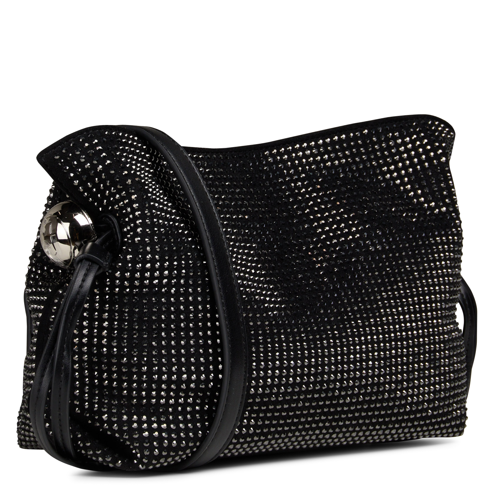 Rhinestone shoulder bag LIU JO Black