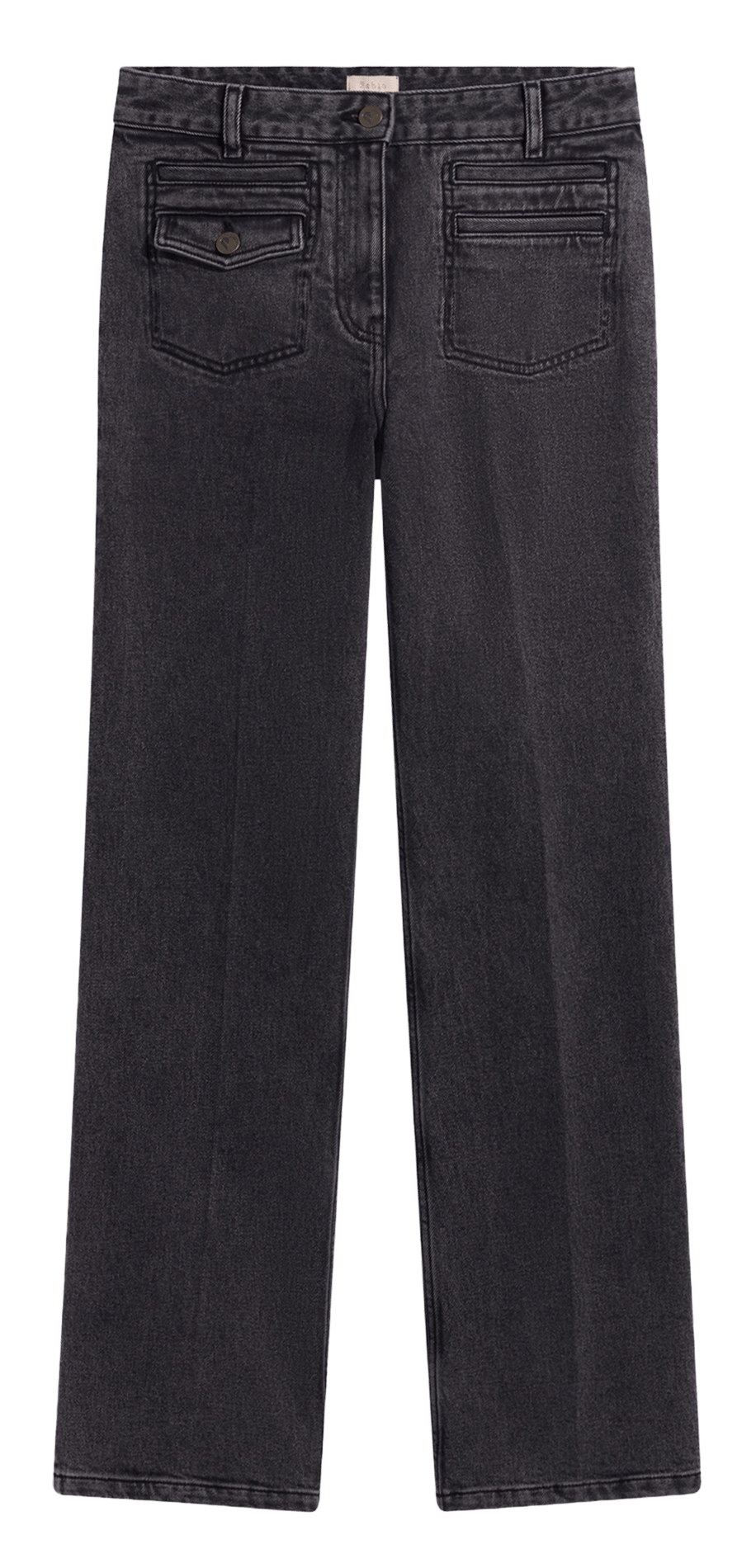 Jean bootcut en coton mélangé PABLO Gris