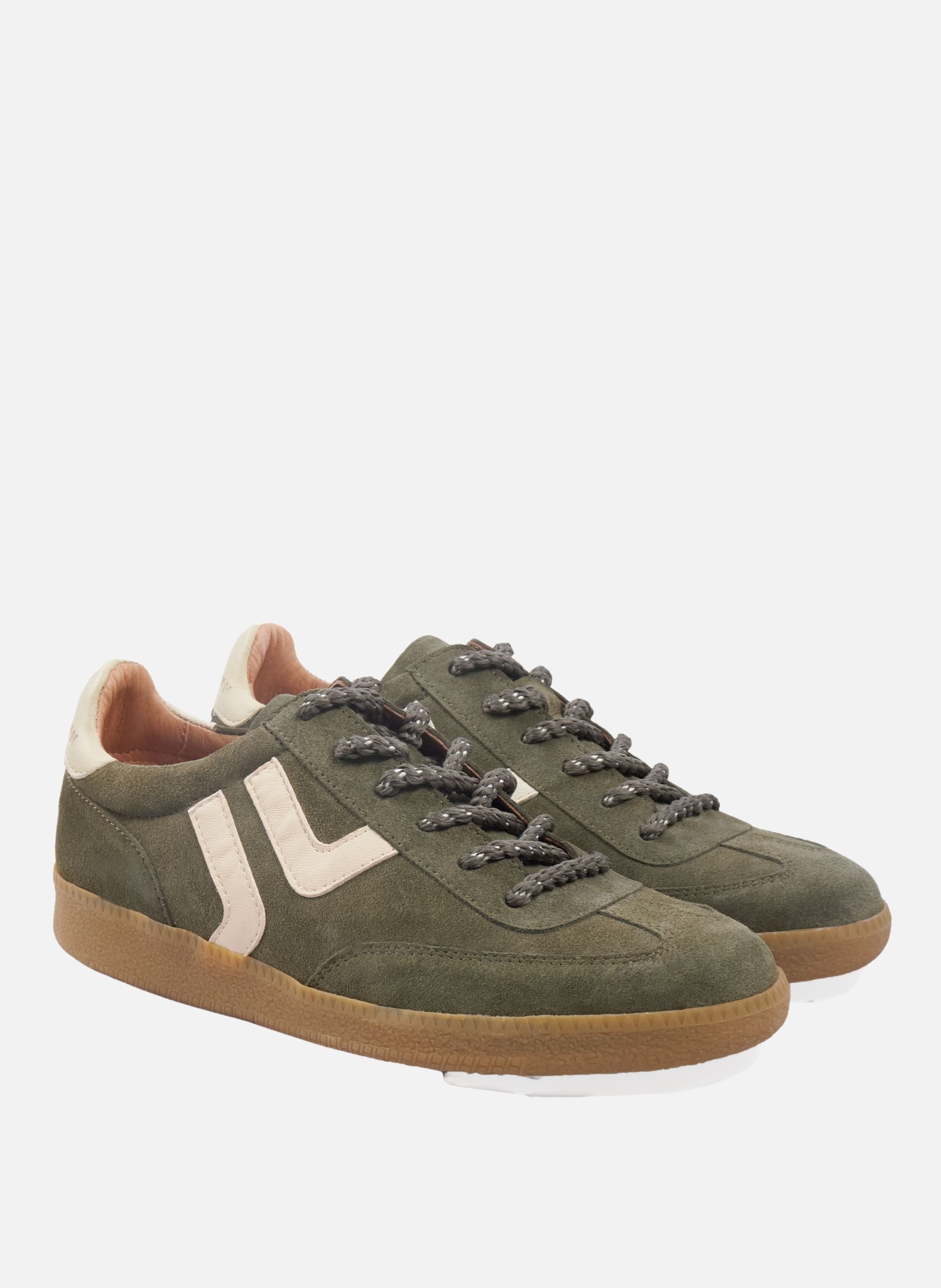 Ninon leather sneakers JULES & JENN Khaki