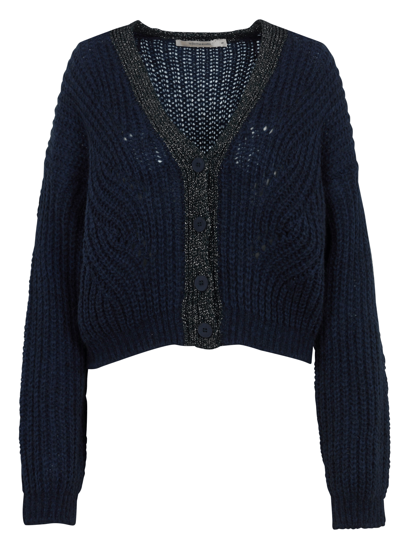 Ruim vest met glinsterende strepen LA FEE MARABOUTEE Blauw