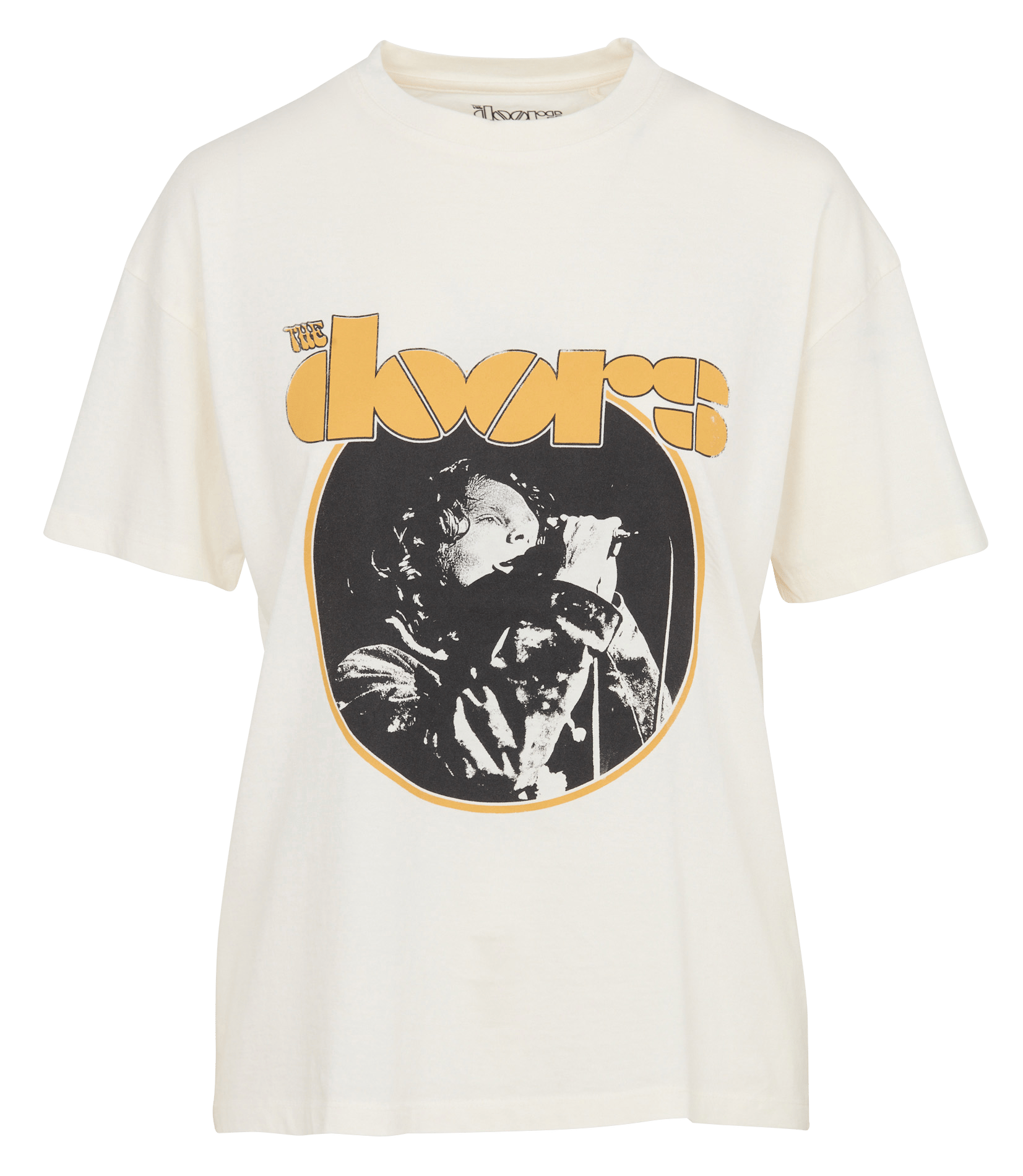 T-shirt droit sérigraphié en coton MKT Beige