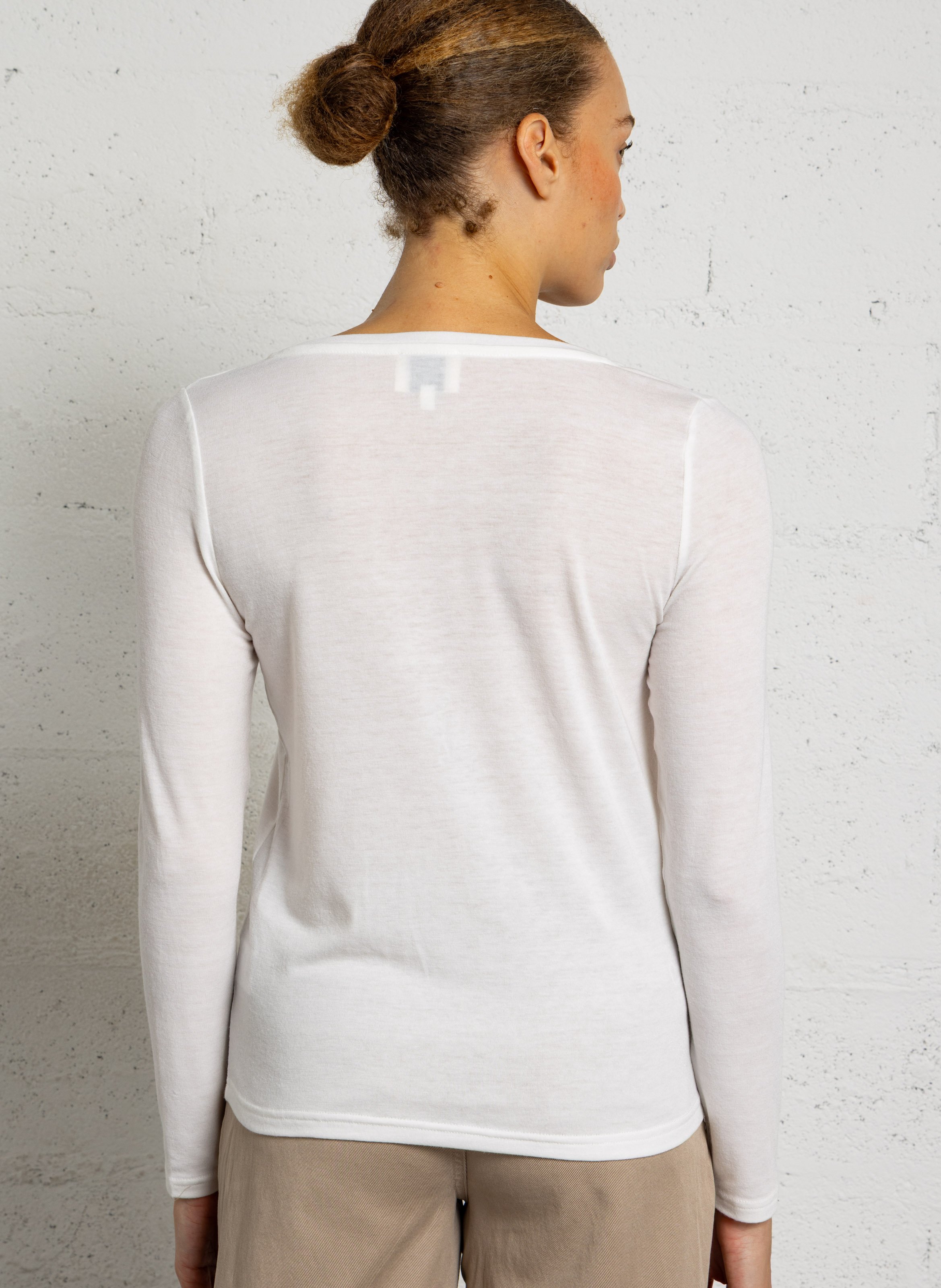 Effen T-shirt met lange mouwen LA PETITE ETOILE Wit