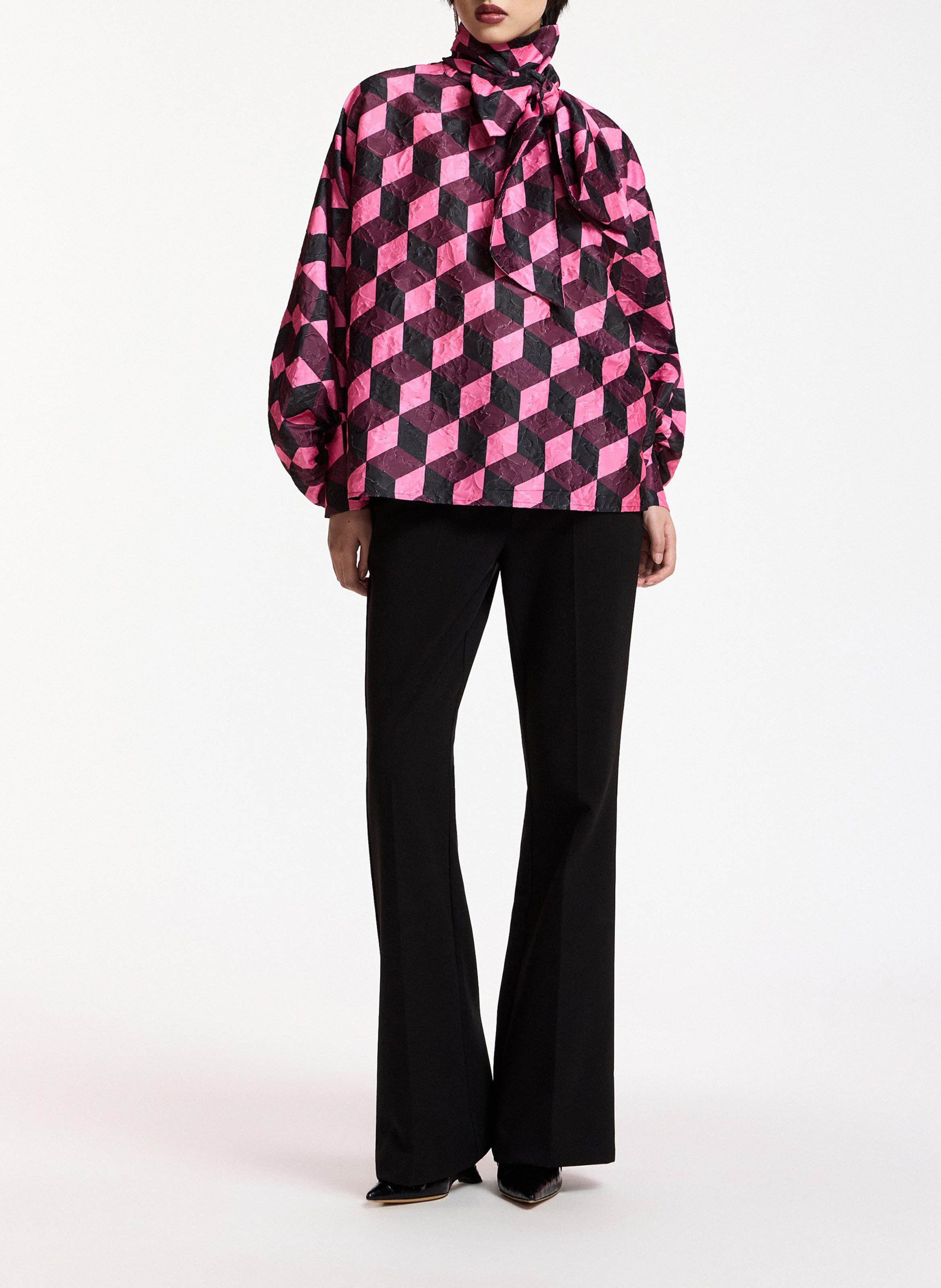 Loose-fit printed blouse ESSENTIEL ANTWERP Pink