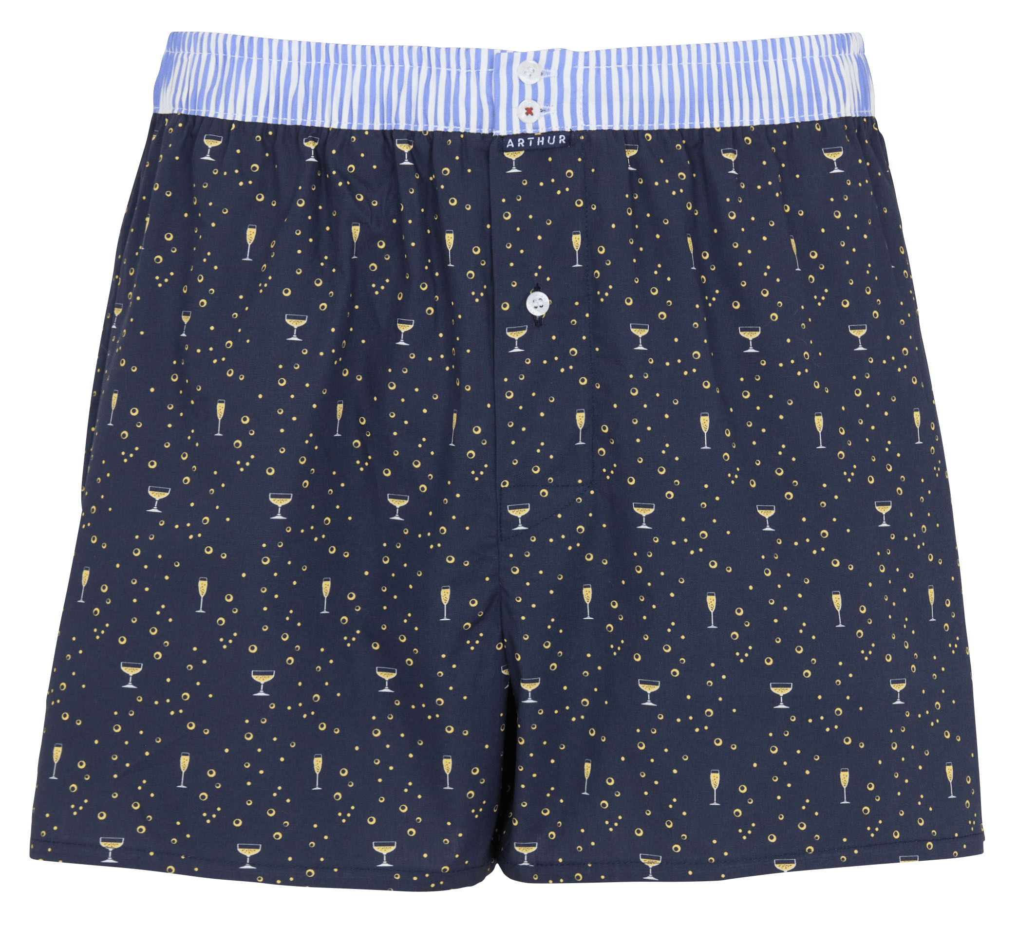 Bedruckte Boxershorts ARTHUR Blau