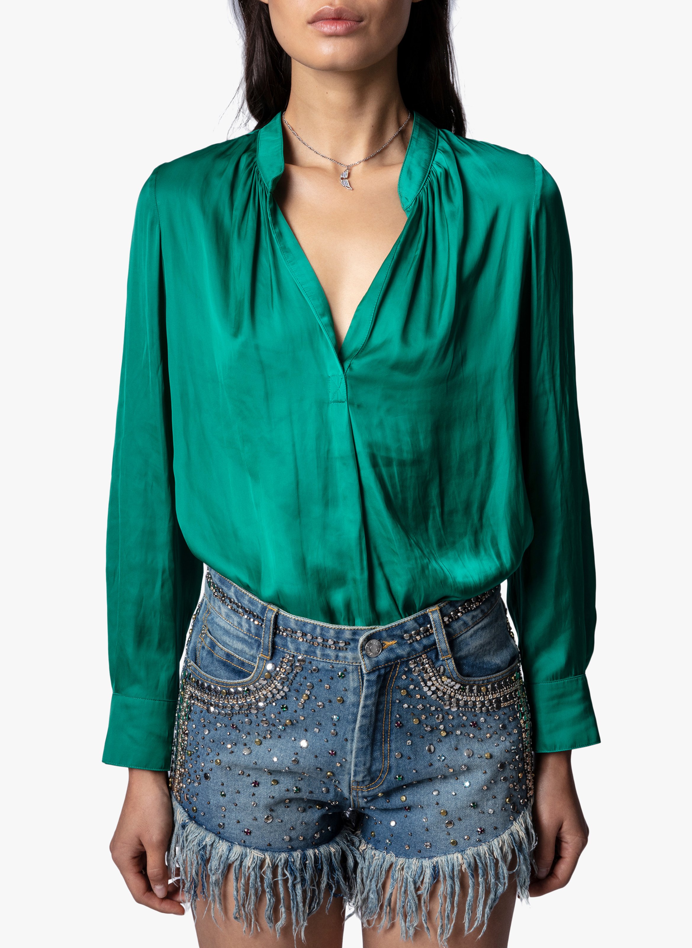 Top à encolure v ZADIG&VOLTAIRE Vert