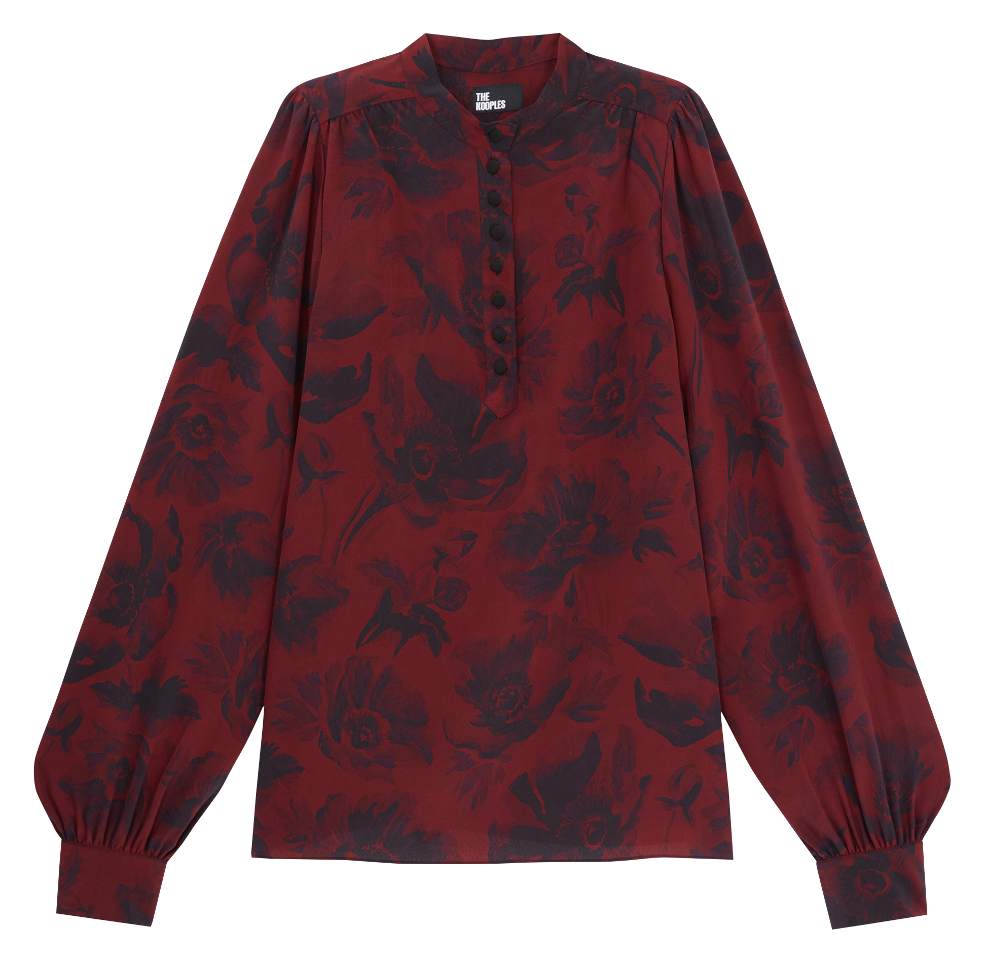 Round-neck floral pattern blouse THE KOOPLES Plums