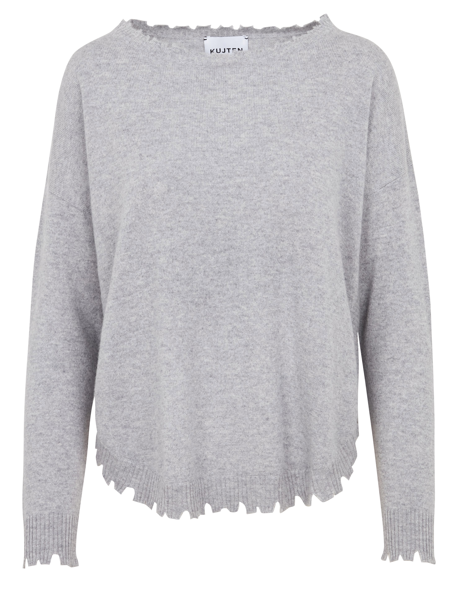 Oversized, gebreide trui van kasjmier KUJTEN Grijs