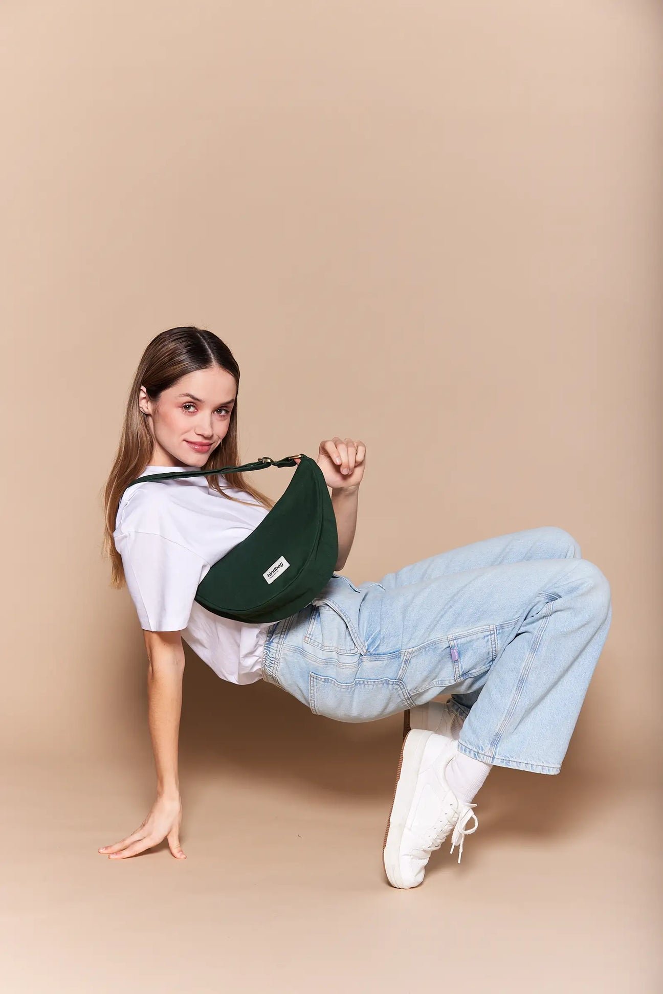 Cotton waist bag Green
