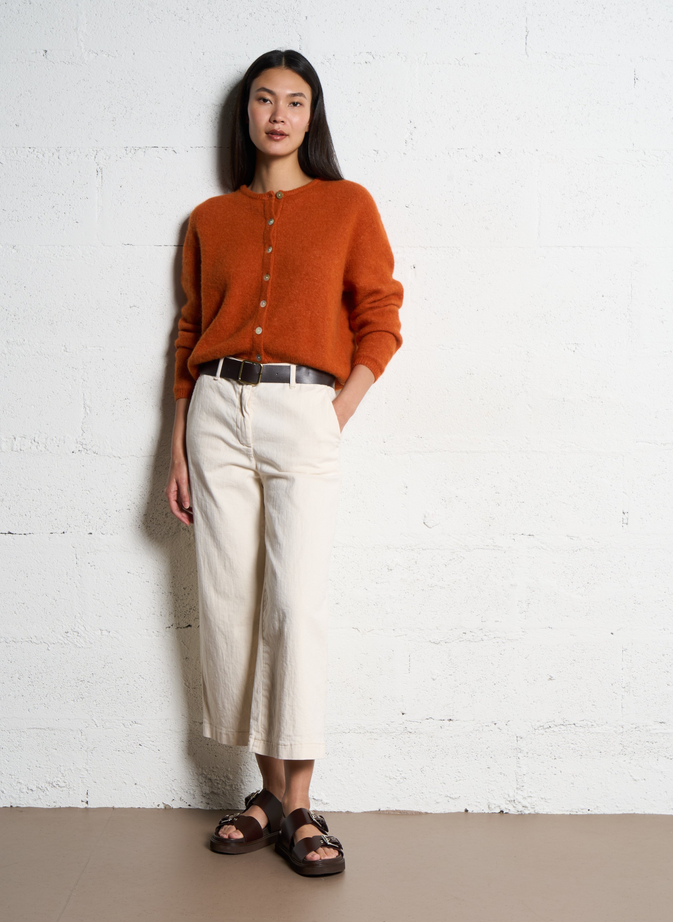 Cropped jeans PLEASE Beige