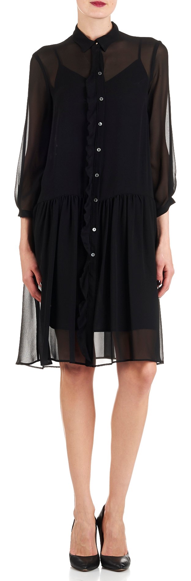 Robe chemisier en soie Binah ATTIC AND BARN Noir