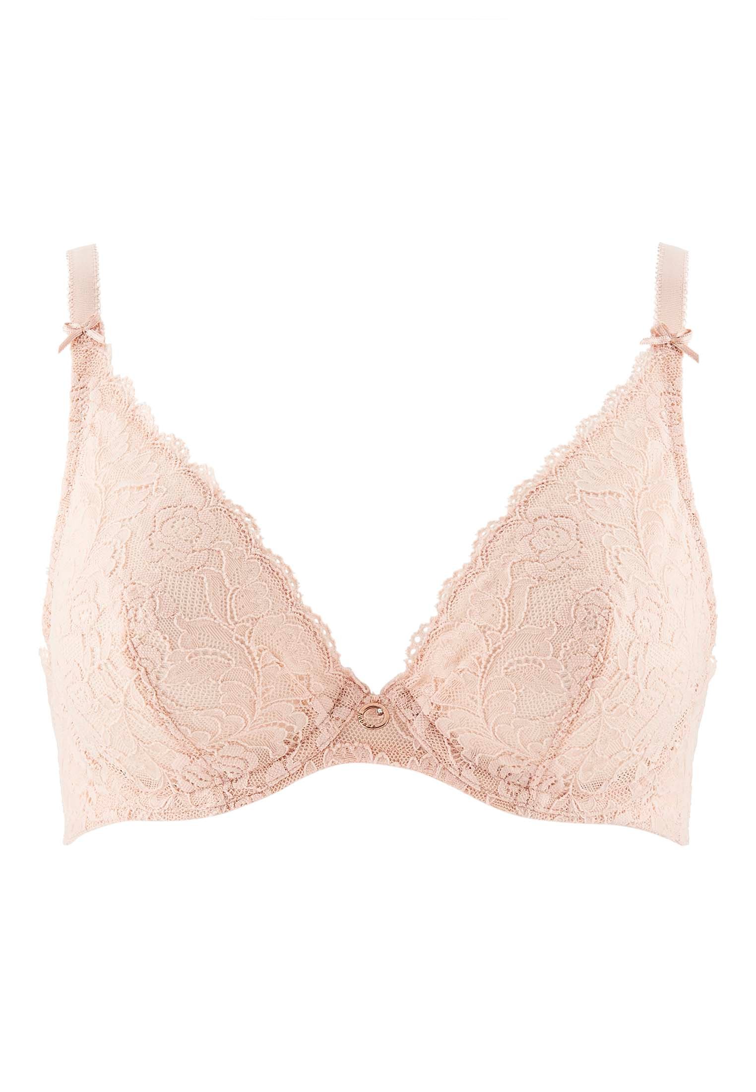 A la Folie kohl black underwired triangle bra AUBADE Beige