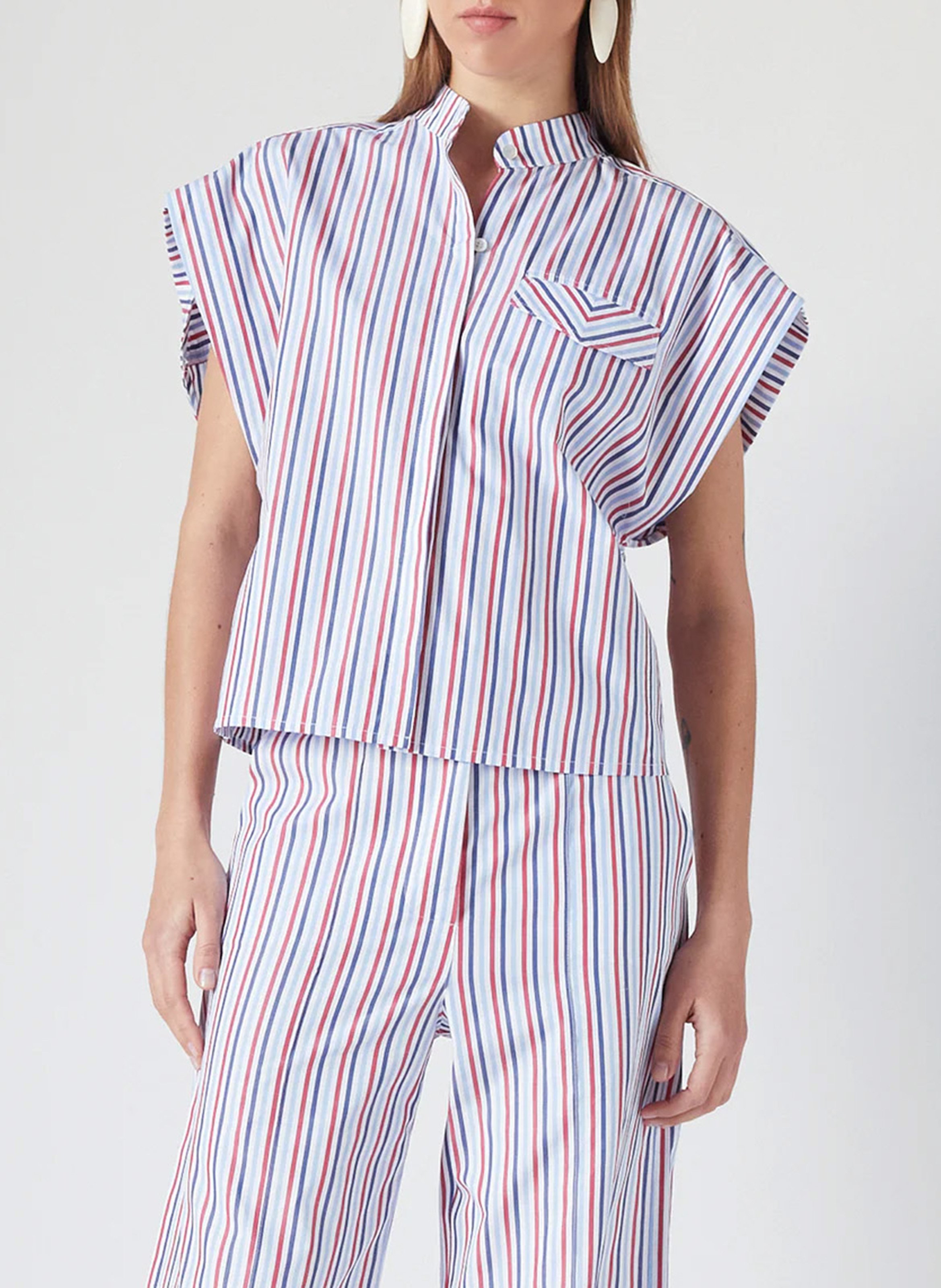 Short-sleeved striped shirt THE LABEL EDITION Multicolored