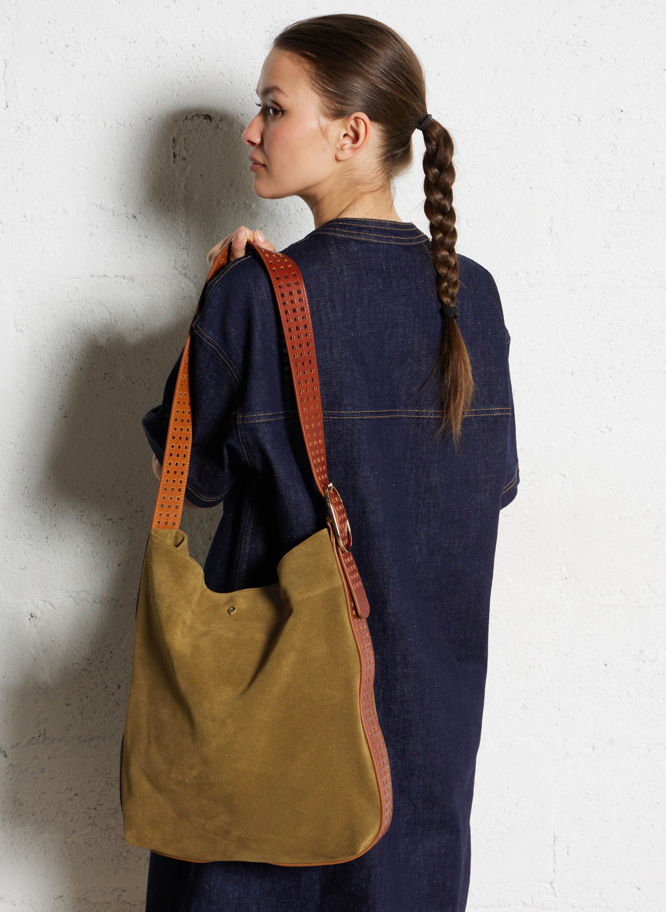 Leder-Umhängetasche HERBERT FRERE SOEUR Braun