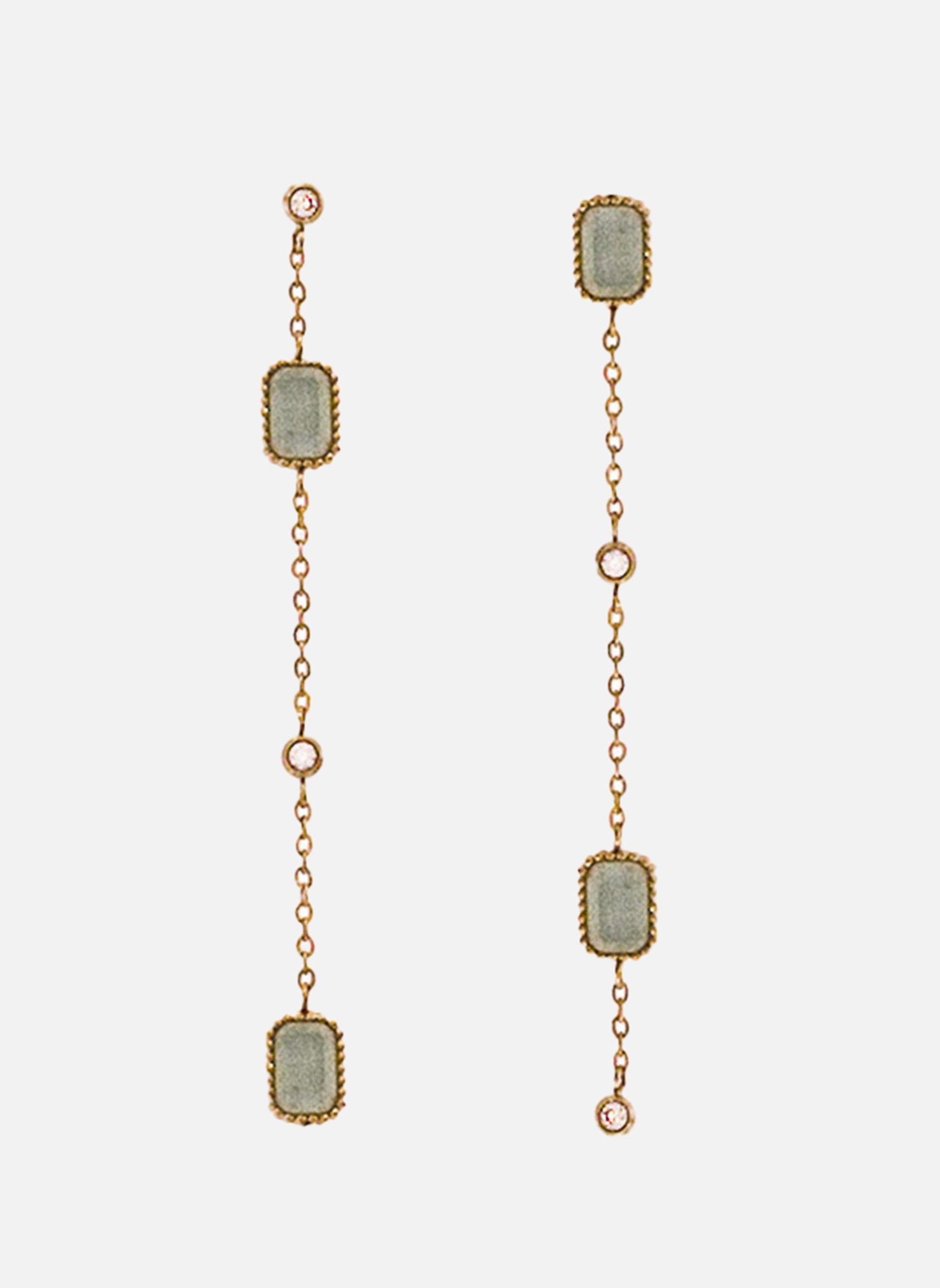 Dangling earrings cronos AEC Paris Grey