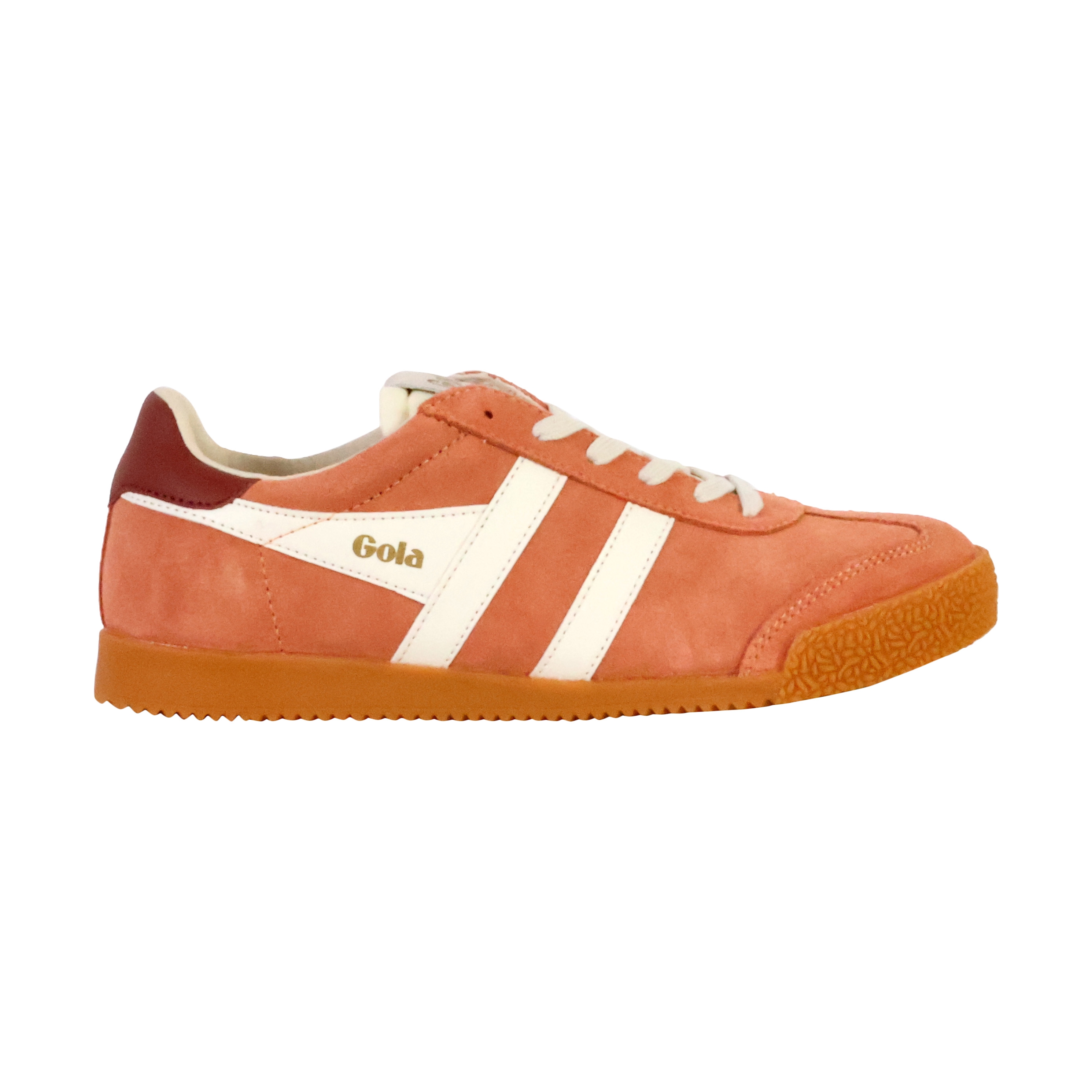 Low leather sneakers Elan  Terraco blanc cassé rouge ocre