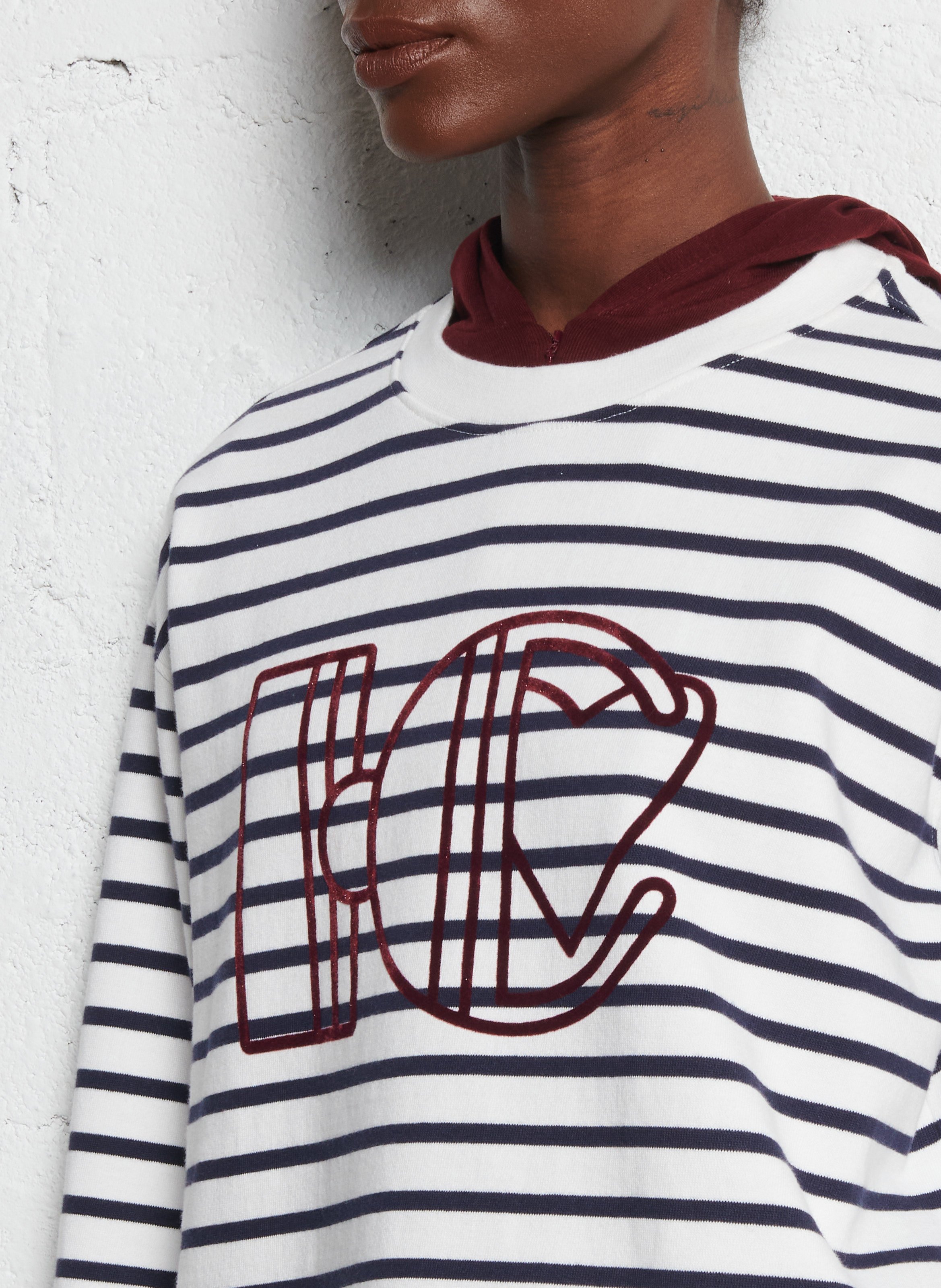 Cotton round-neck sweatshirt I CODE White