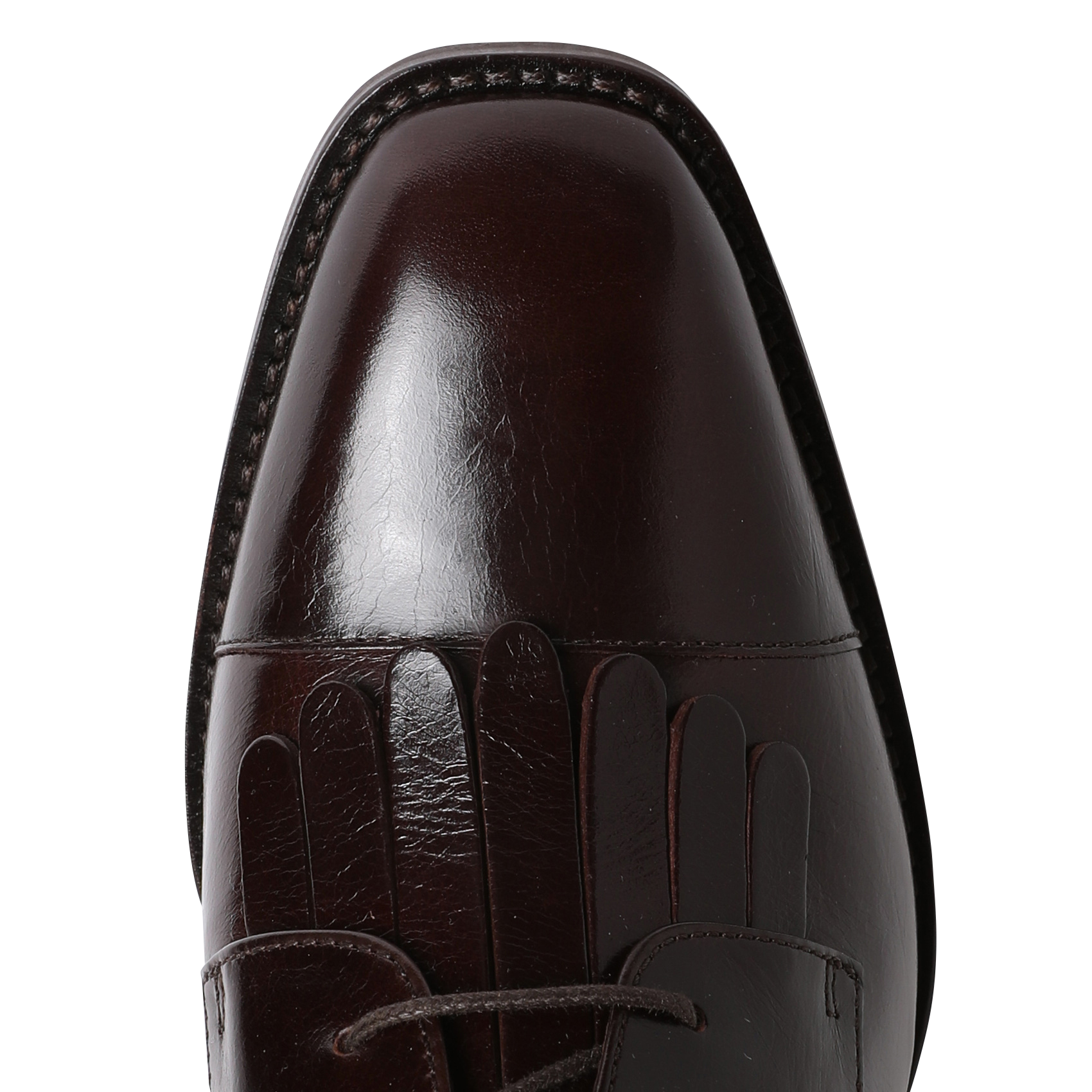 Mocassins vernis à talons en cuir MAISON 123 Marron