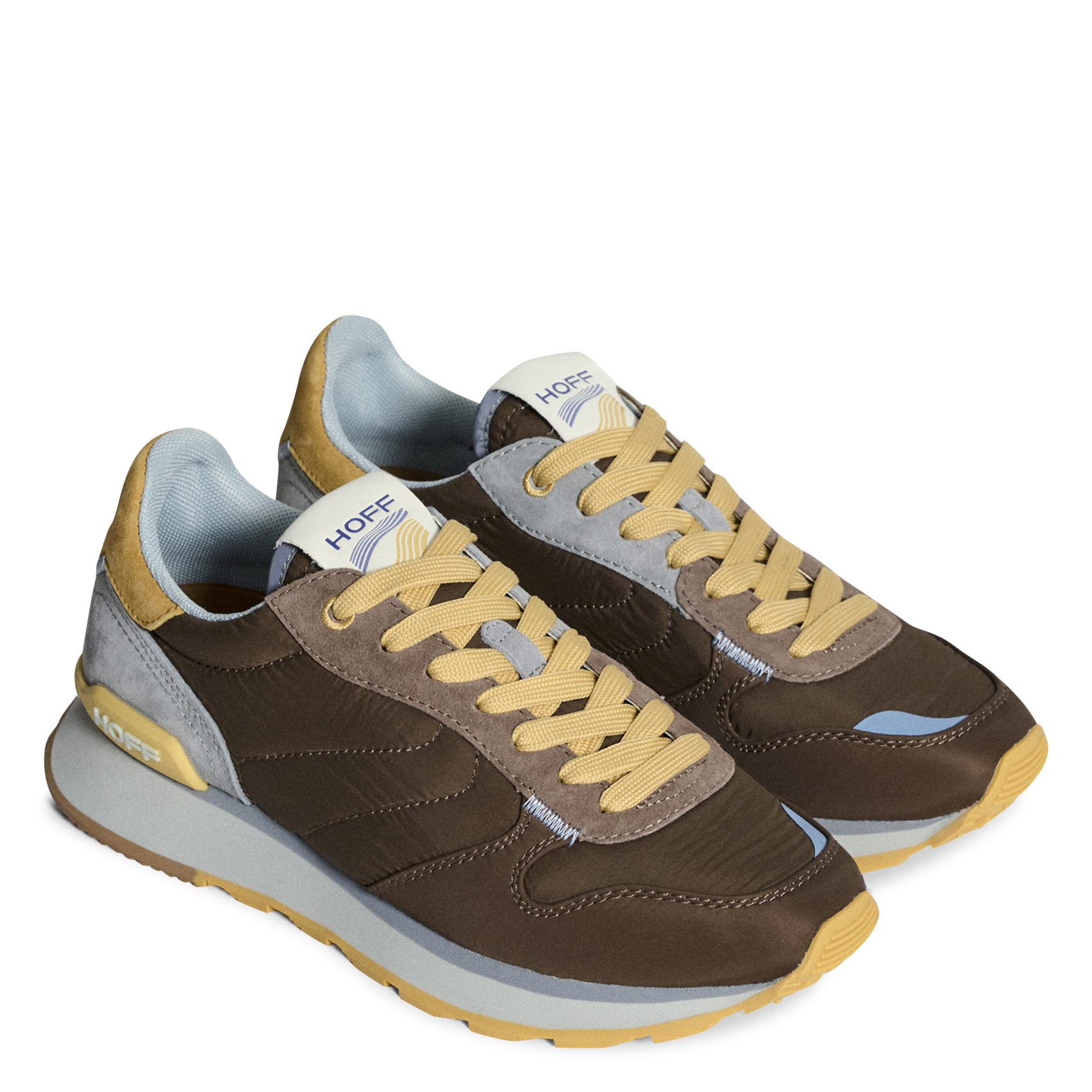 Lage sneakers van twee materialen HOFF Bruin